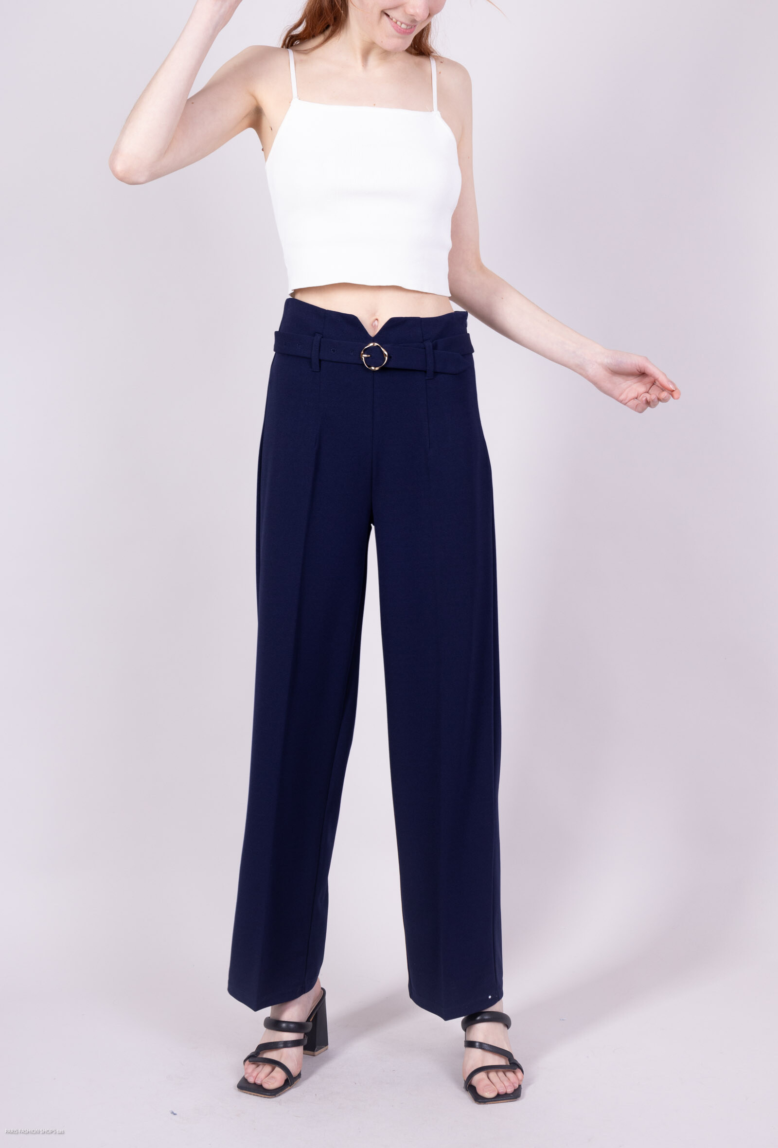 Wholesaler Kichic - Pants with fine stretch fabric belt