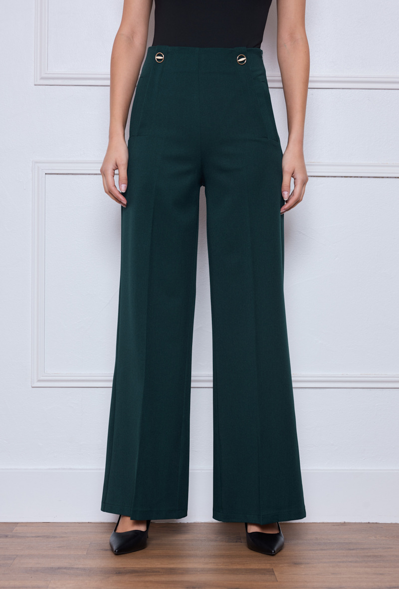 Pantalon élégant pour femme, automne/hiver, en polyester (95%) et élasthanne (5%), fabriqué en Chine, parfait pour un confort quotidien.