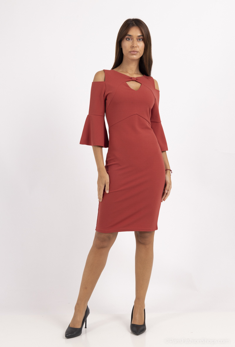 Mayorista Kichic - Vestido con hombros descubiertos