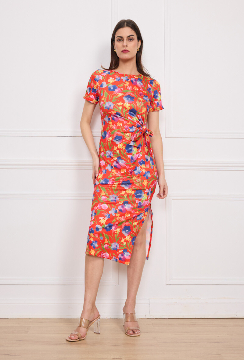 Wholesaler Kichic - Lycra node dress on the side