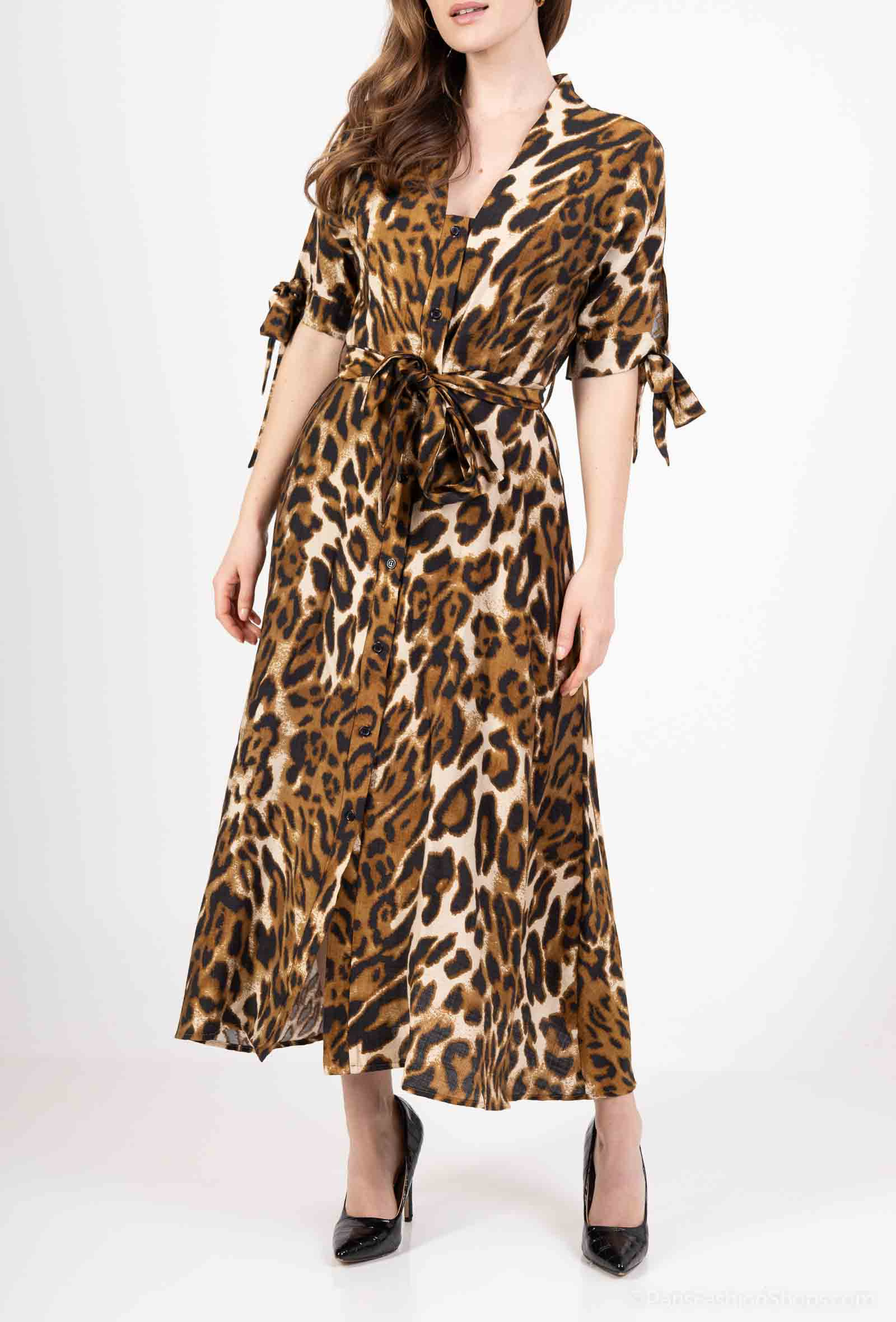 Mayorista Kichic - Vestido estampado leopardo