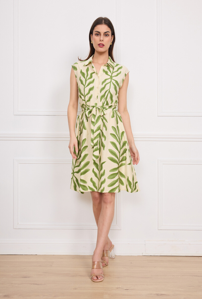 Wholesaler Kichic - Shirt collar button dress