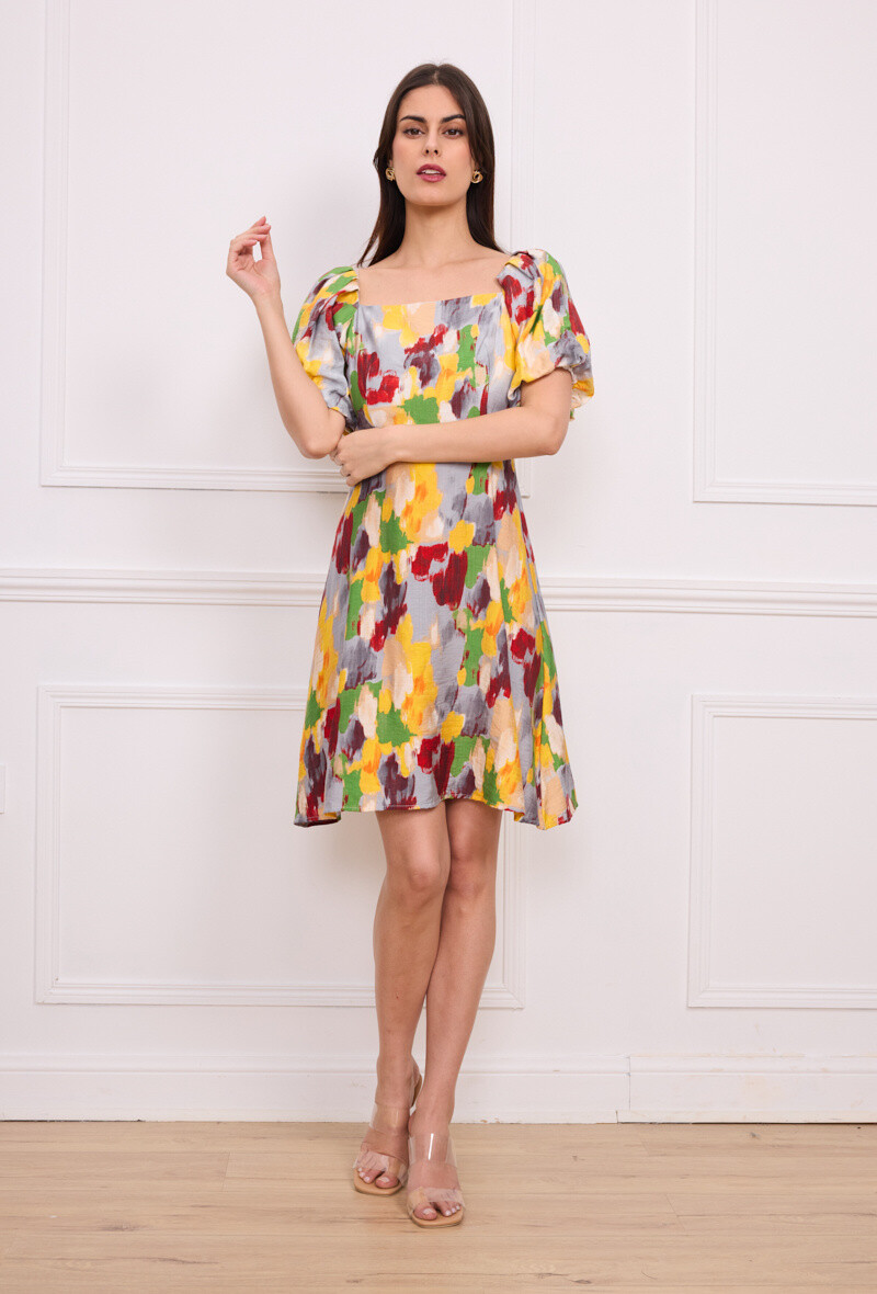 Wholesaler Kichic - Balloon sleeve summer dress