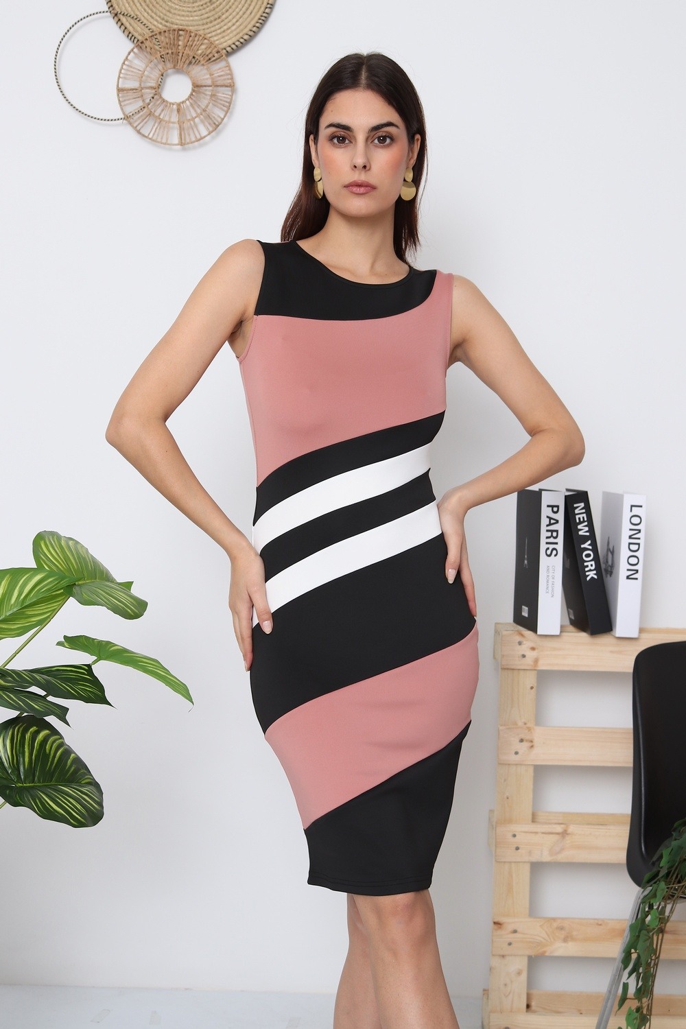 Grossiste Kichic - Robe bicolore
