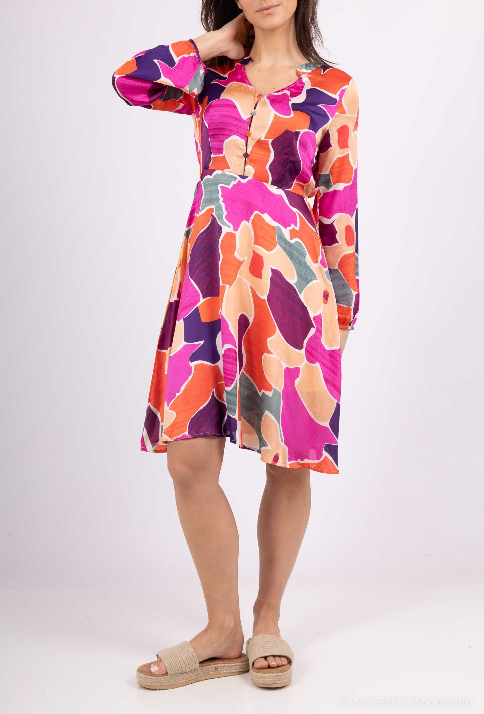 Wholesaler Kichic - Long sleeve button dress