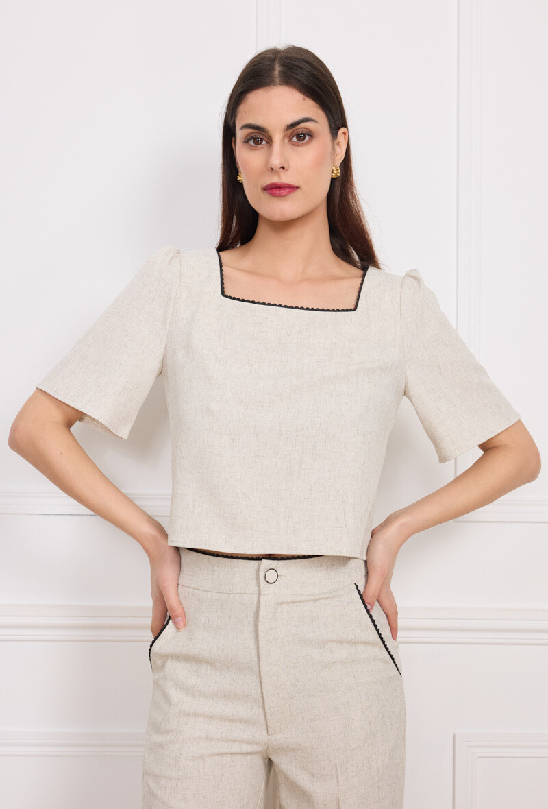 Wholesaler Kichic - Top square collar Invisible closure