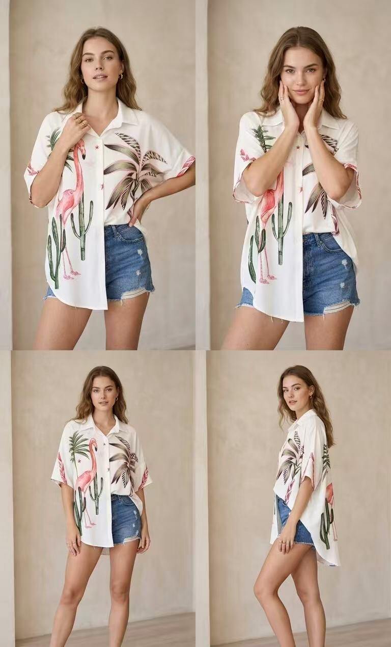 Wholesaler kiki s.r.l. - PRINTED SHORT SLEEVE SHIRT