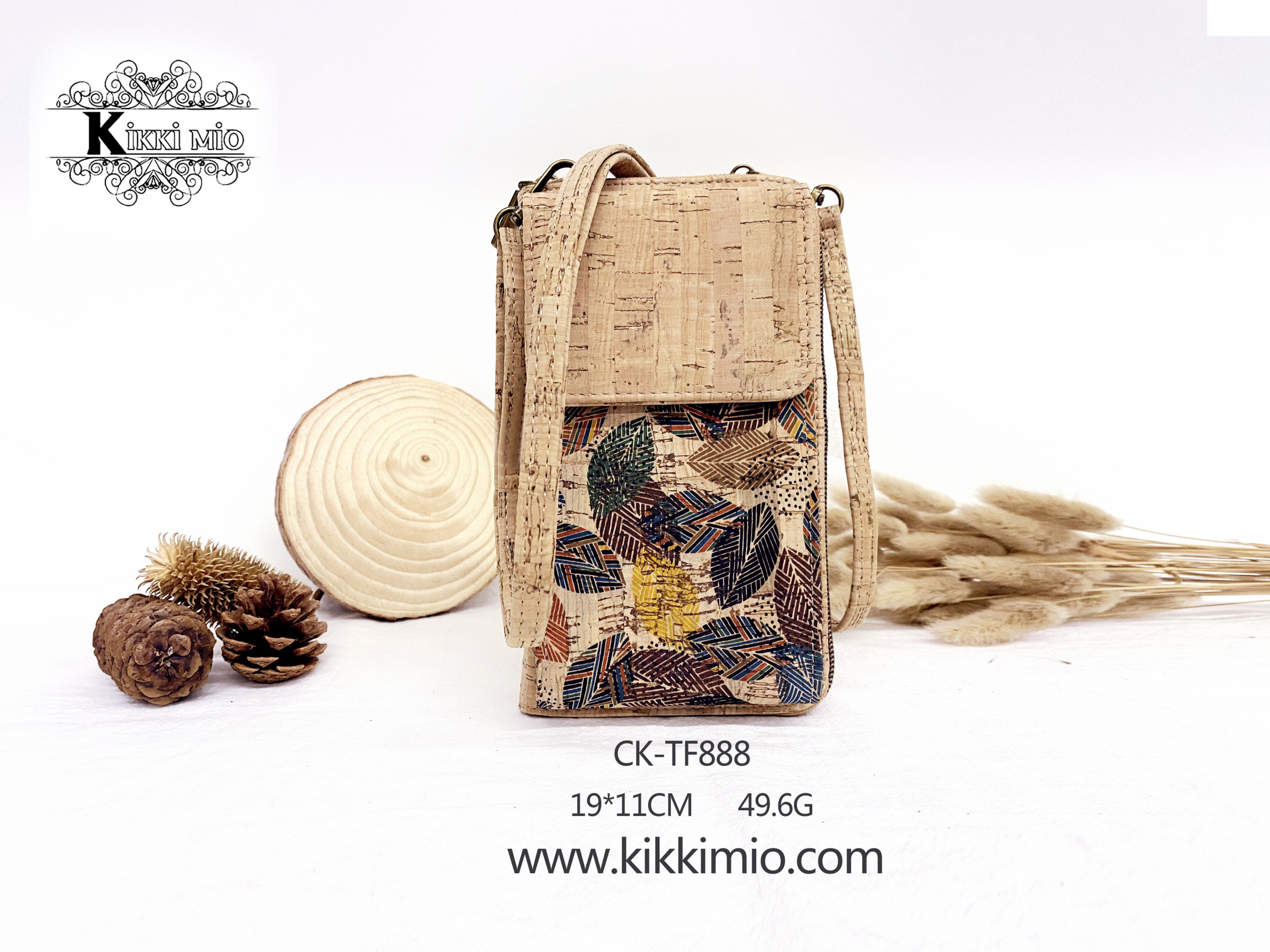Wholesaler KIKKI MIO - NATURAL CORK MULTIFUNCTION WALLET+PHONE