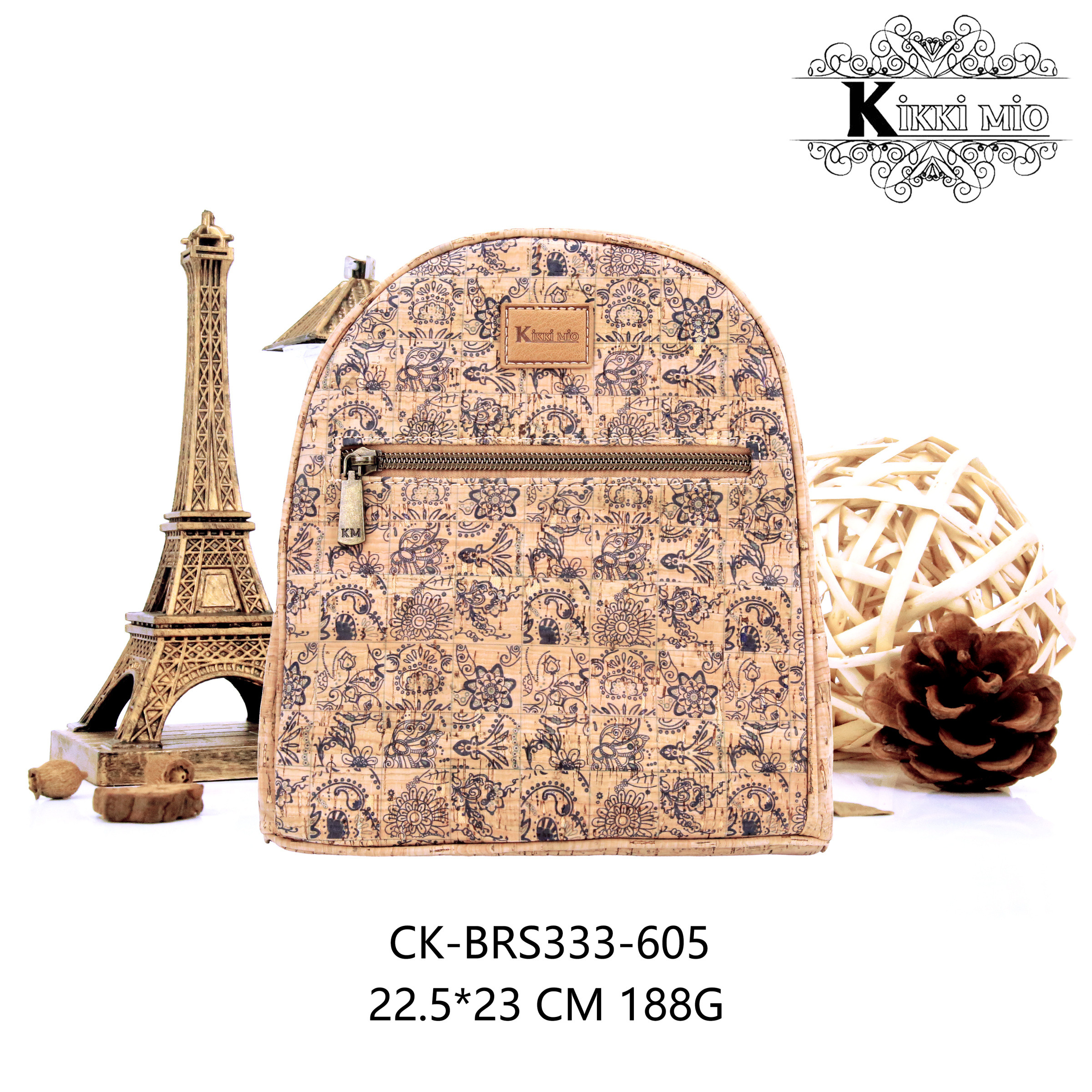 Großhändler KIKKI MIO - ORIGINALER NATÜRLICHER DAMEN-RUCKSACK AUS KORK