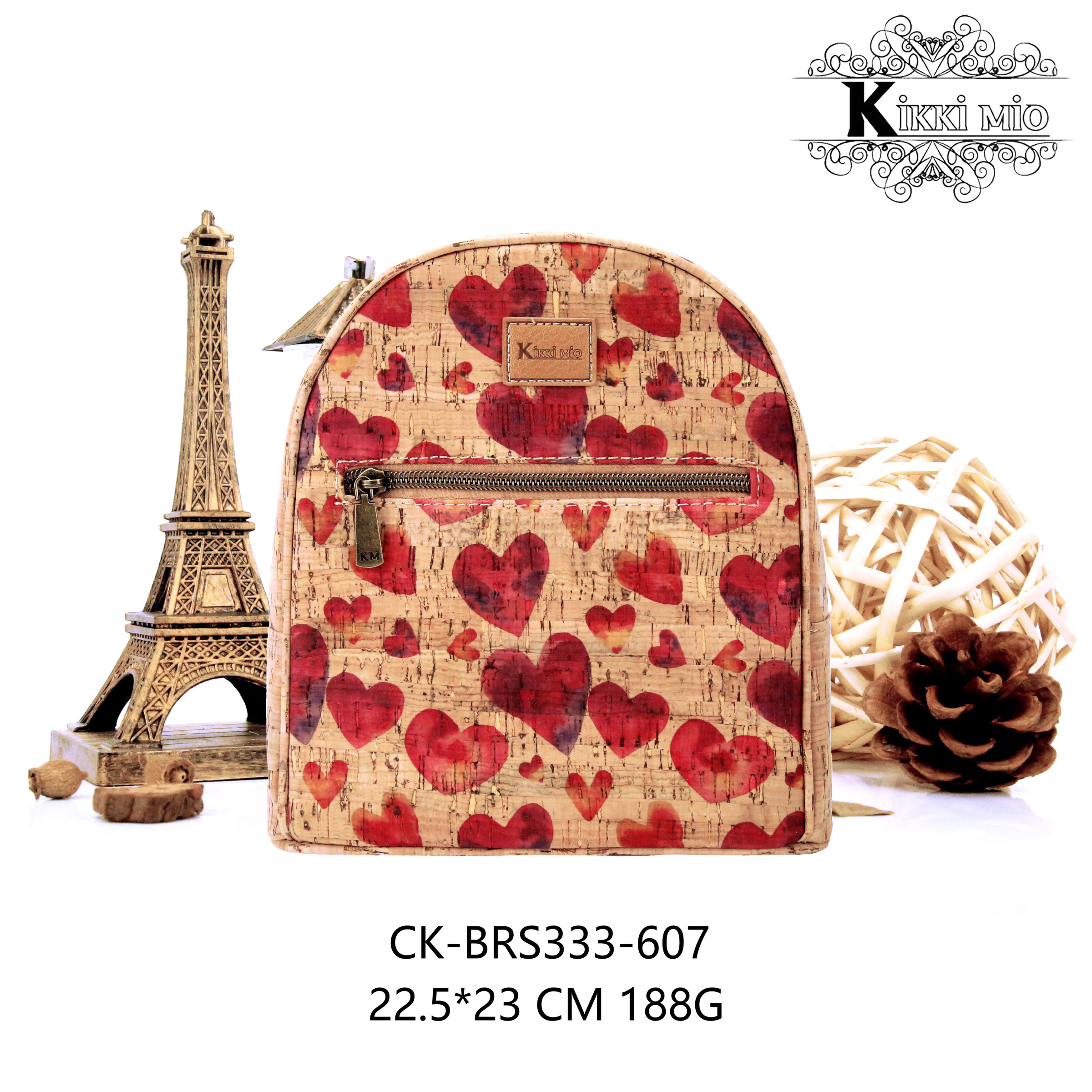 Wholesaler KIKKI MIO - ORIGINAL NATURAL CORK WOMEN'S BACKPACK