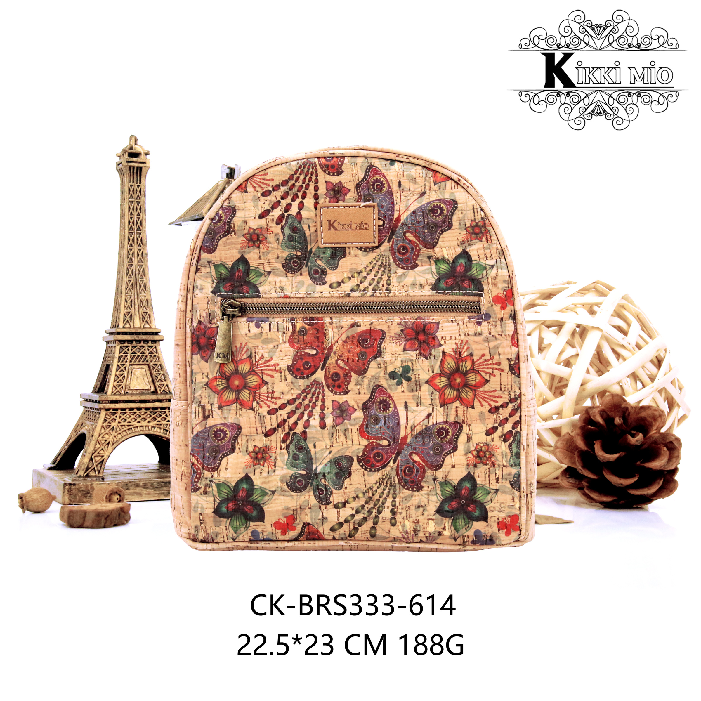 Wholesaler KIKKI MIO - ORIGINAL NATURAL CORK WOMEN'S BACKPACK