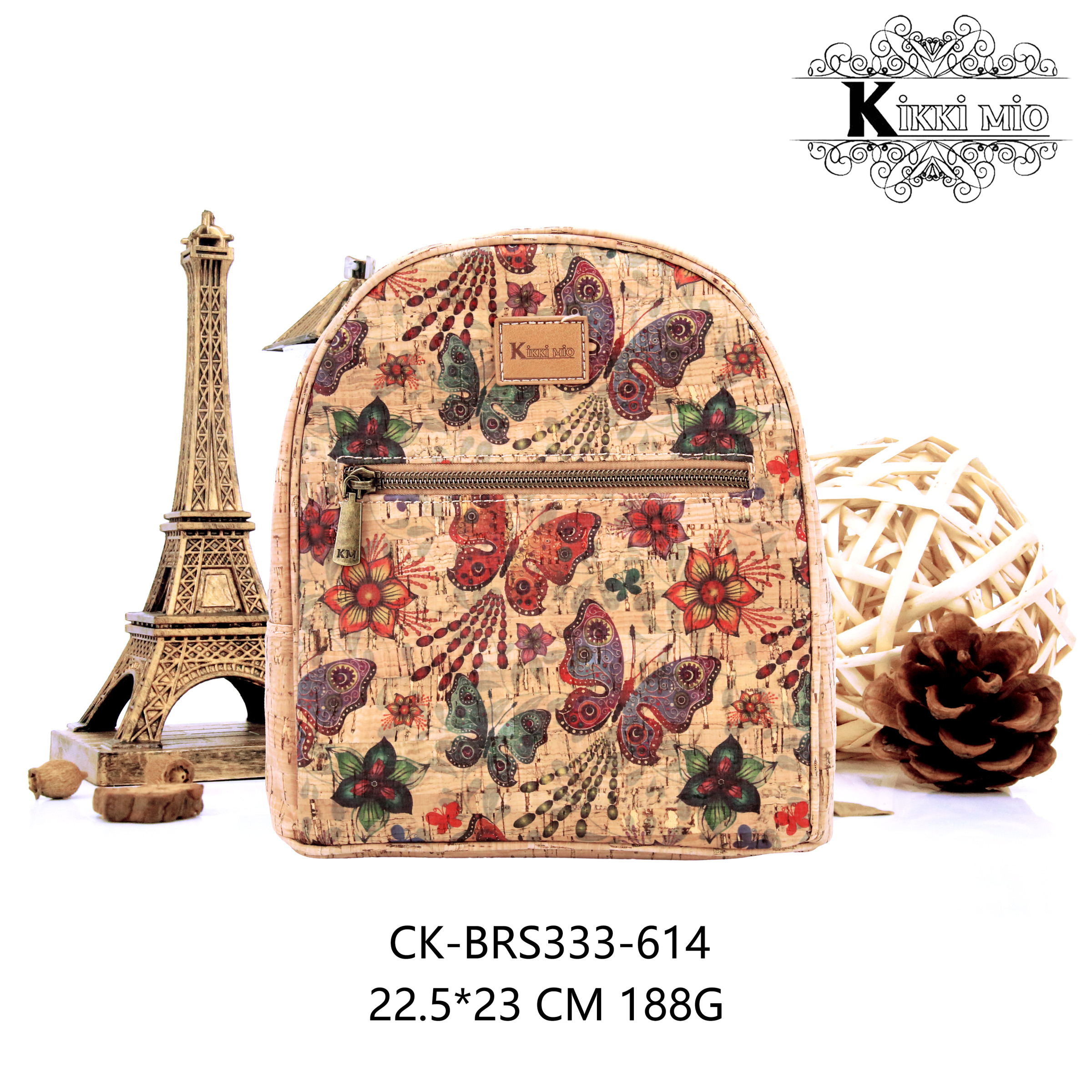 Wholesaler KIKKI MIO - ORIGINAL NATURAL CORK WOMEN'S BACKPACK