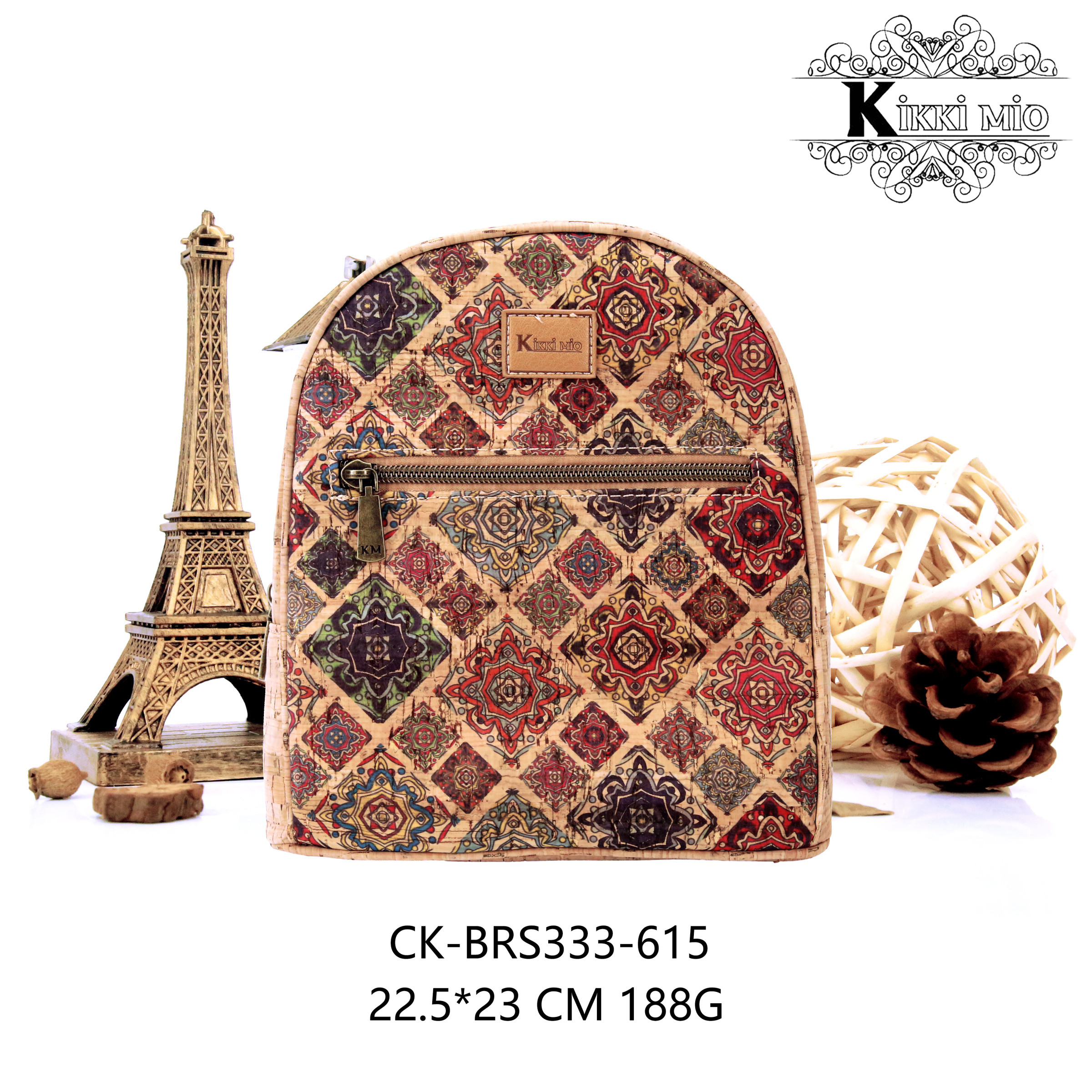 Mayorista KIKKI MIO - MOCHILA DE MUJER DE CORCHO NATURAL ORIGINAL