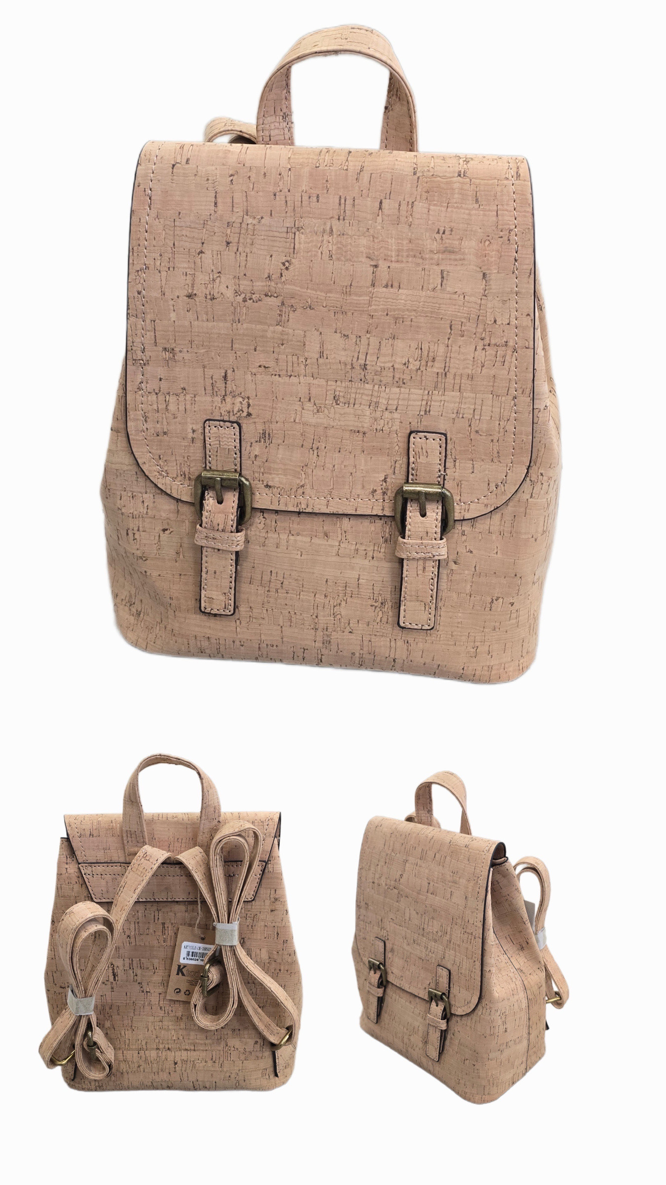 Wholesaler KIKKI MIO - ORIGINAL NATURAL CORK WOMEN'S BACKPACK