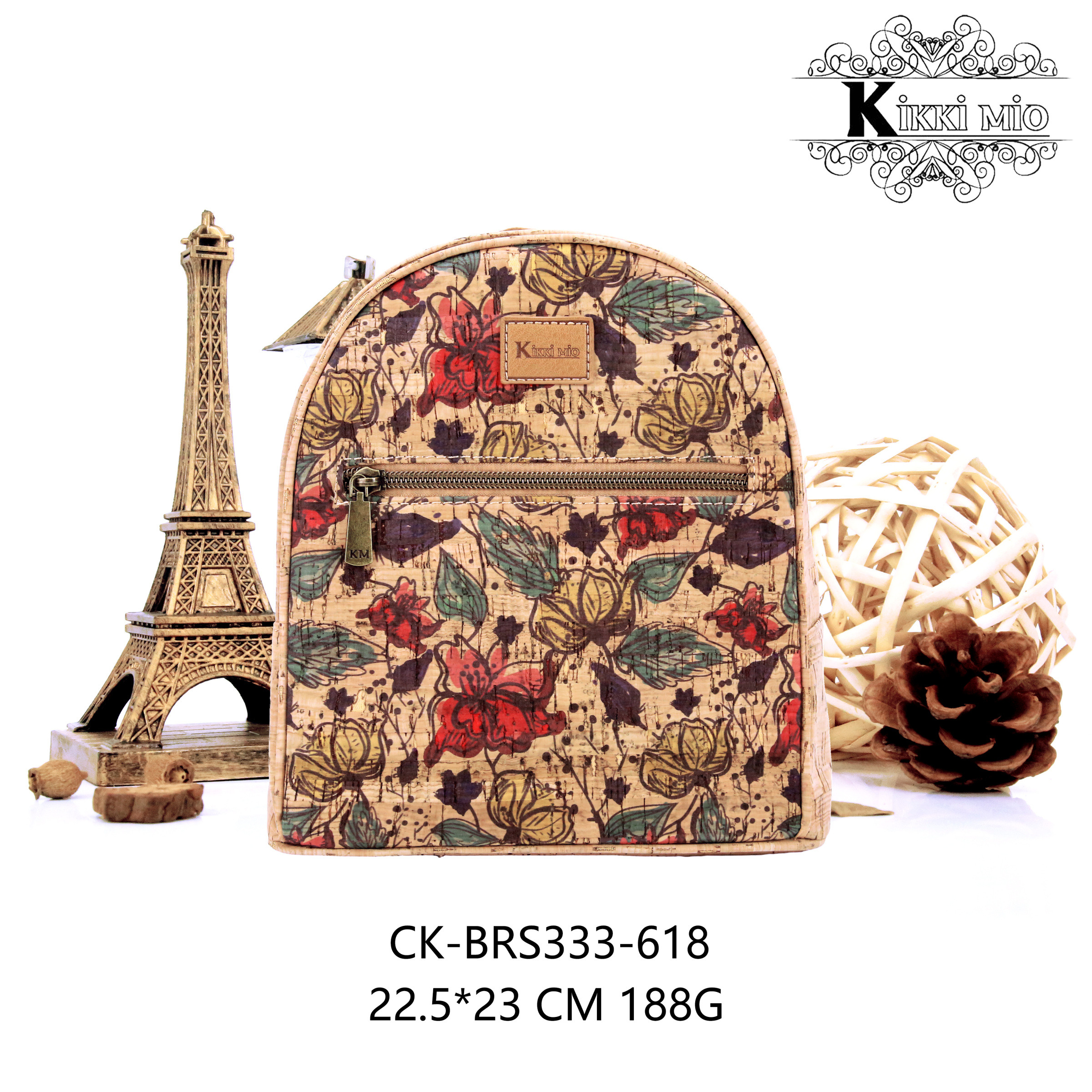 Großhändler KIKKI MIO - ORIGINALER NATÜRLICHER DAMEN-RUCKSACK AUS KORK