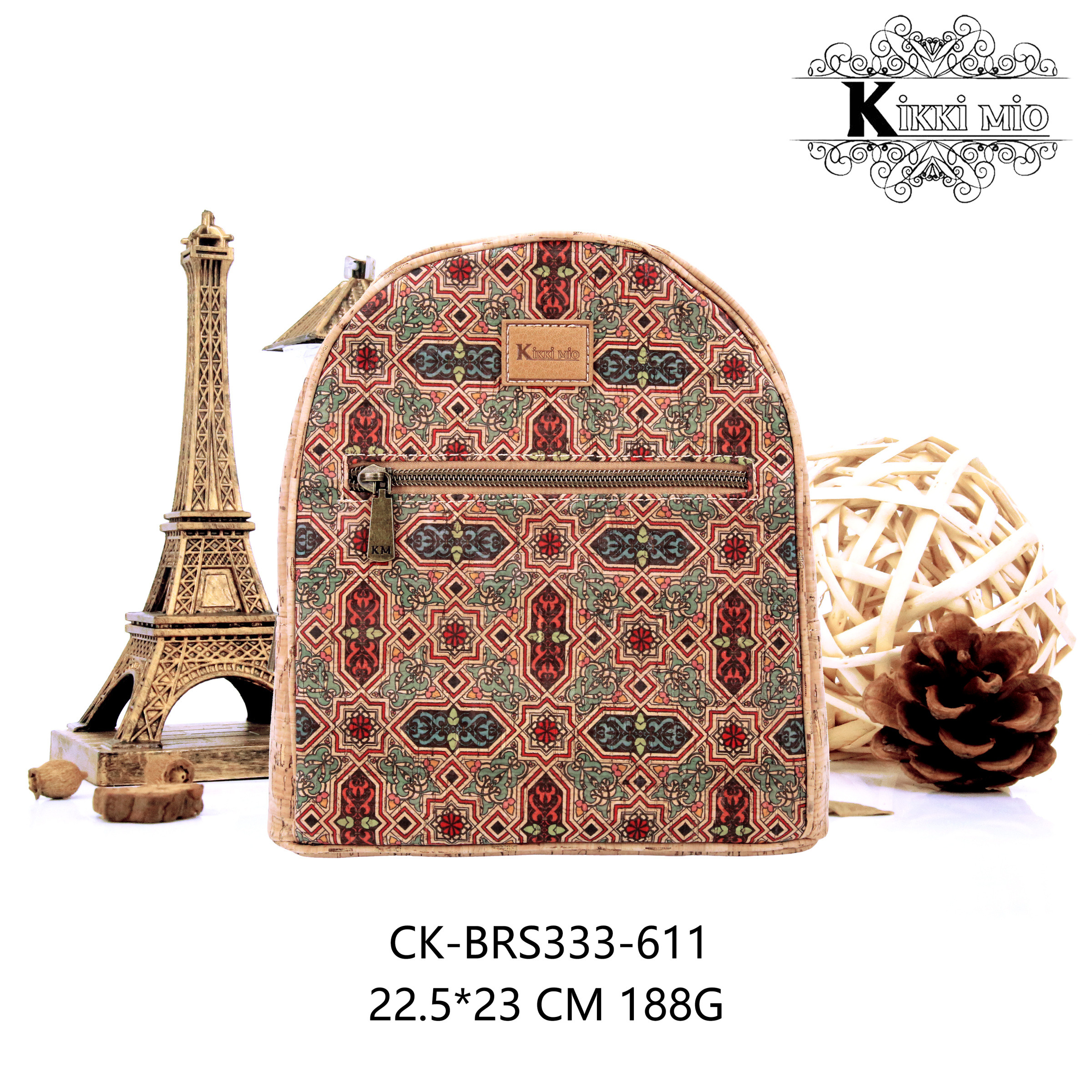 Mayorista KIKKI MIO - MOCHILA DE MUJER DE CORCHO NATURAL ORIGINAL