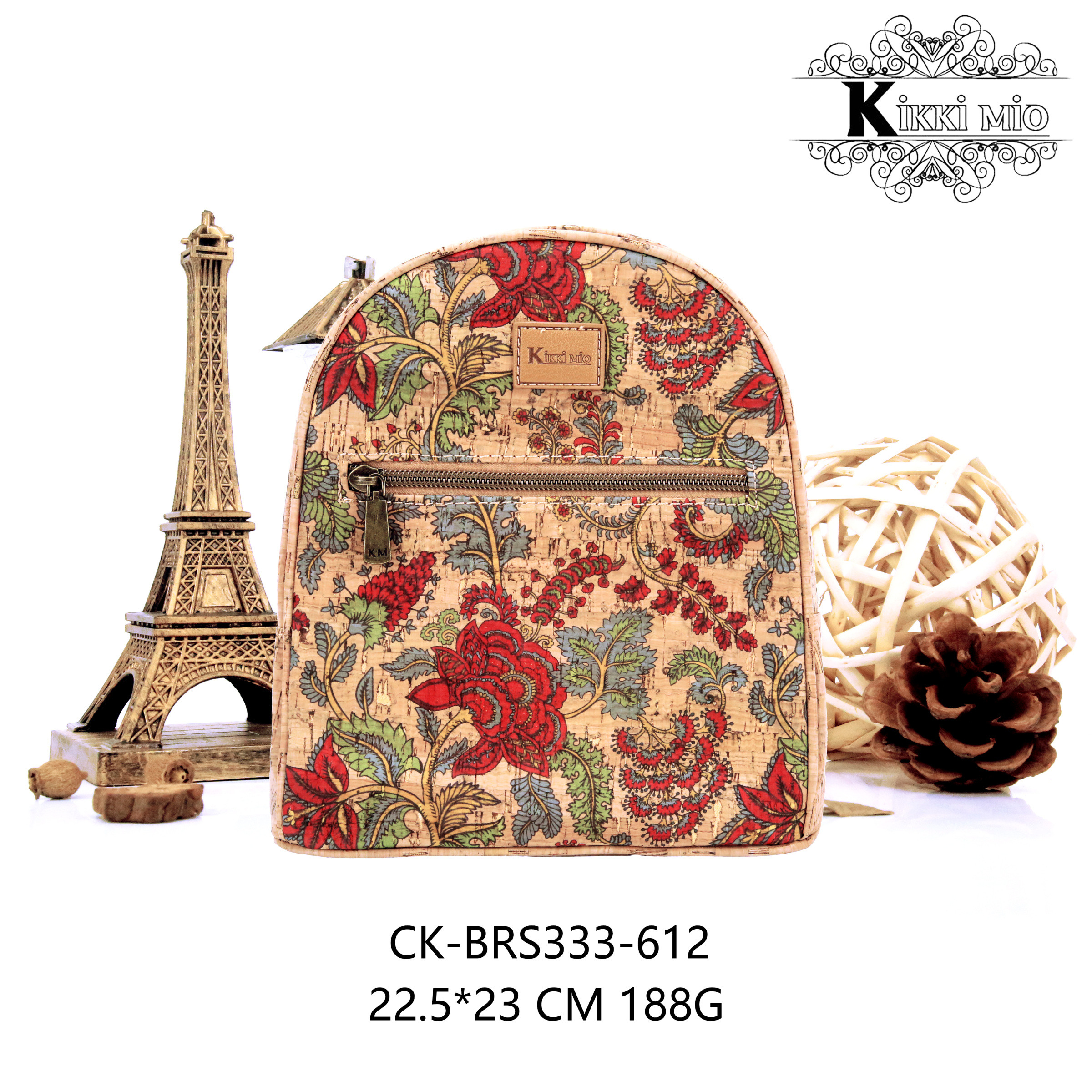 Wholesaler KIKKI MIO - ORIGINAL NATURAL CORK WOMEN'S BACKPACK