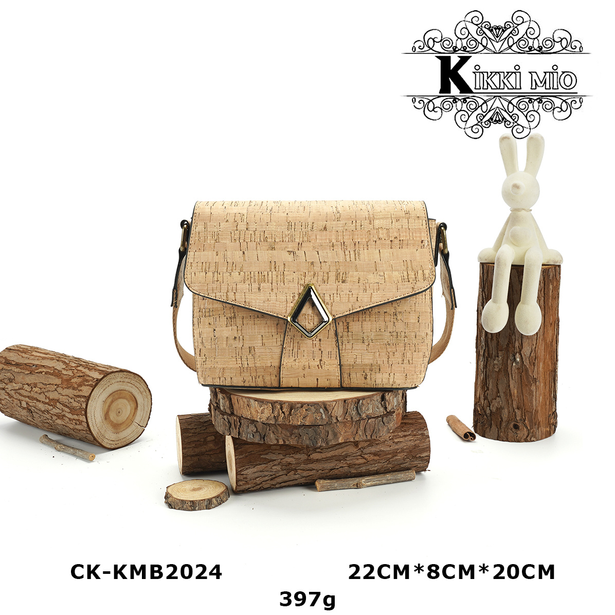 Wholesaler KIKKI MIO - ORIGINAL NATURAL CORK WOMEN'S HANDBAG