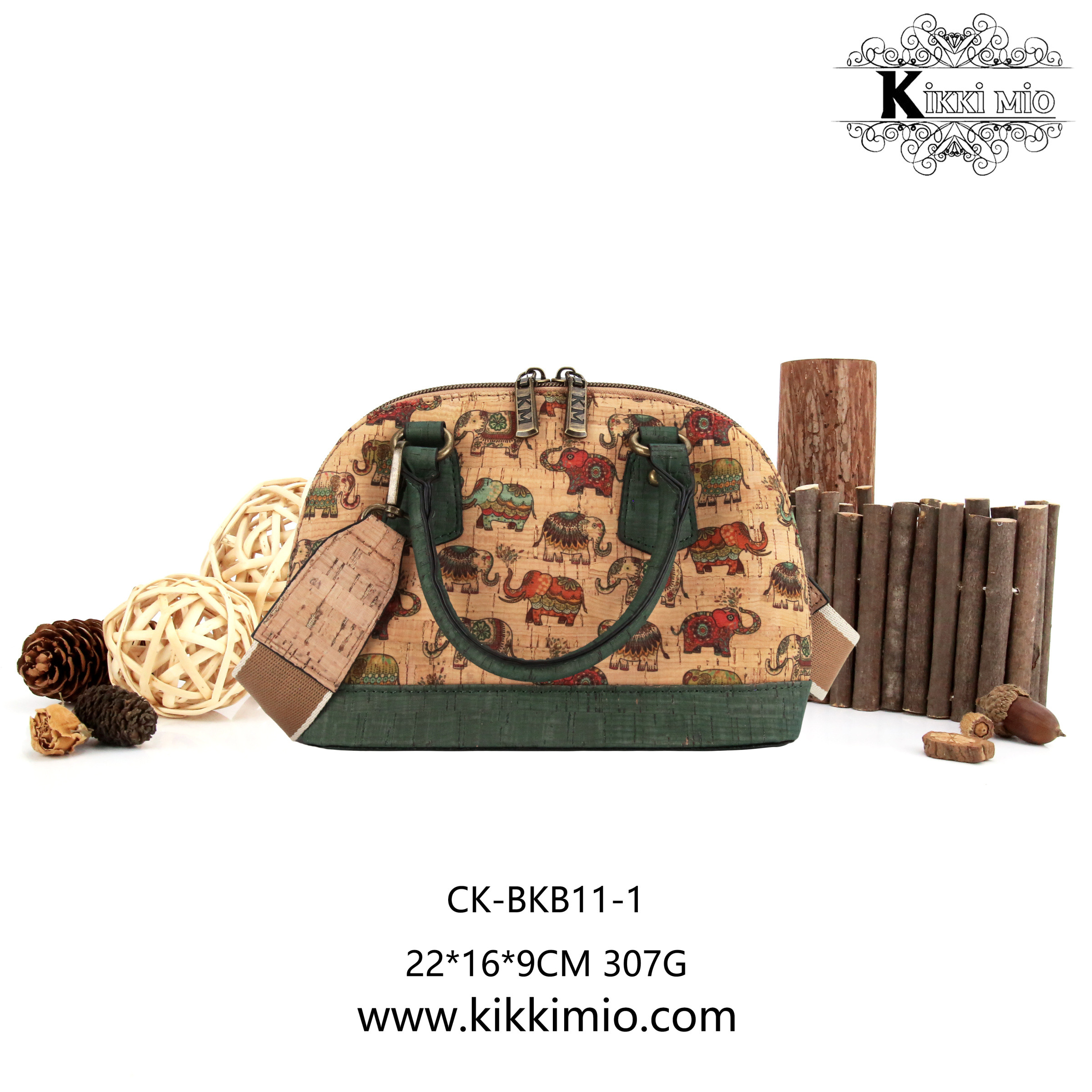 Wholesaler KIKKI MIO - WOMEN'S HANDBAG IN NATURAL CORK