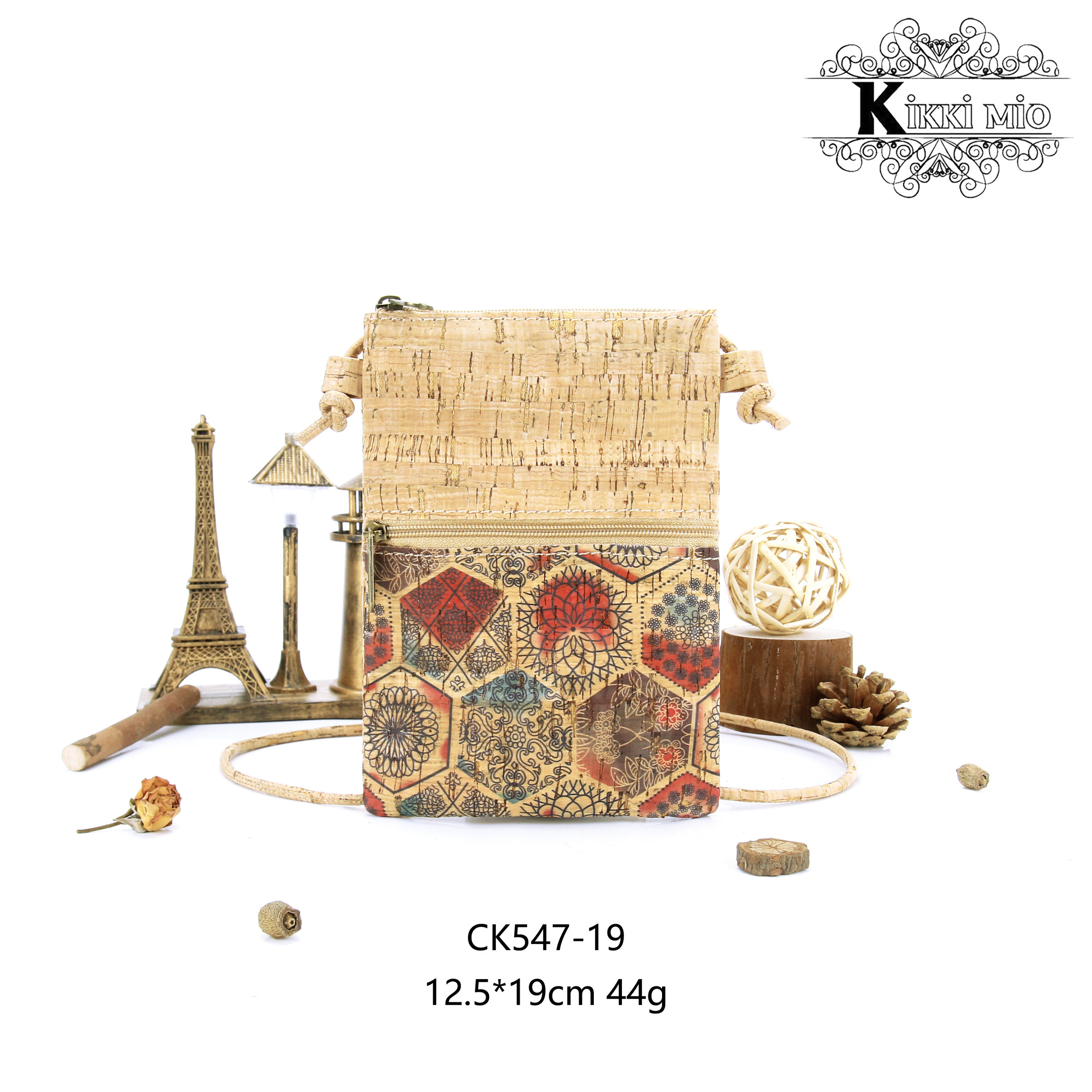 Mayorista KIKKI MIO - PORTA MÓVIL DE MUJER EN CORCHO NATURAL ORIGINAL