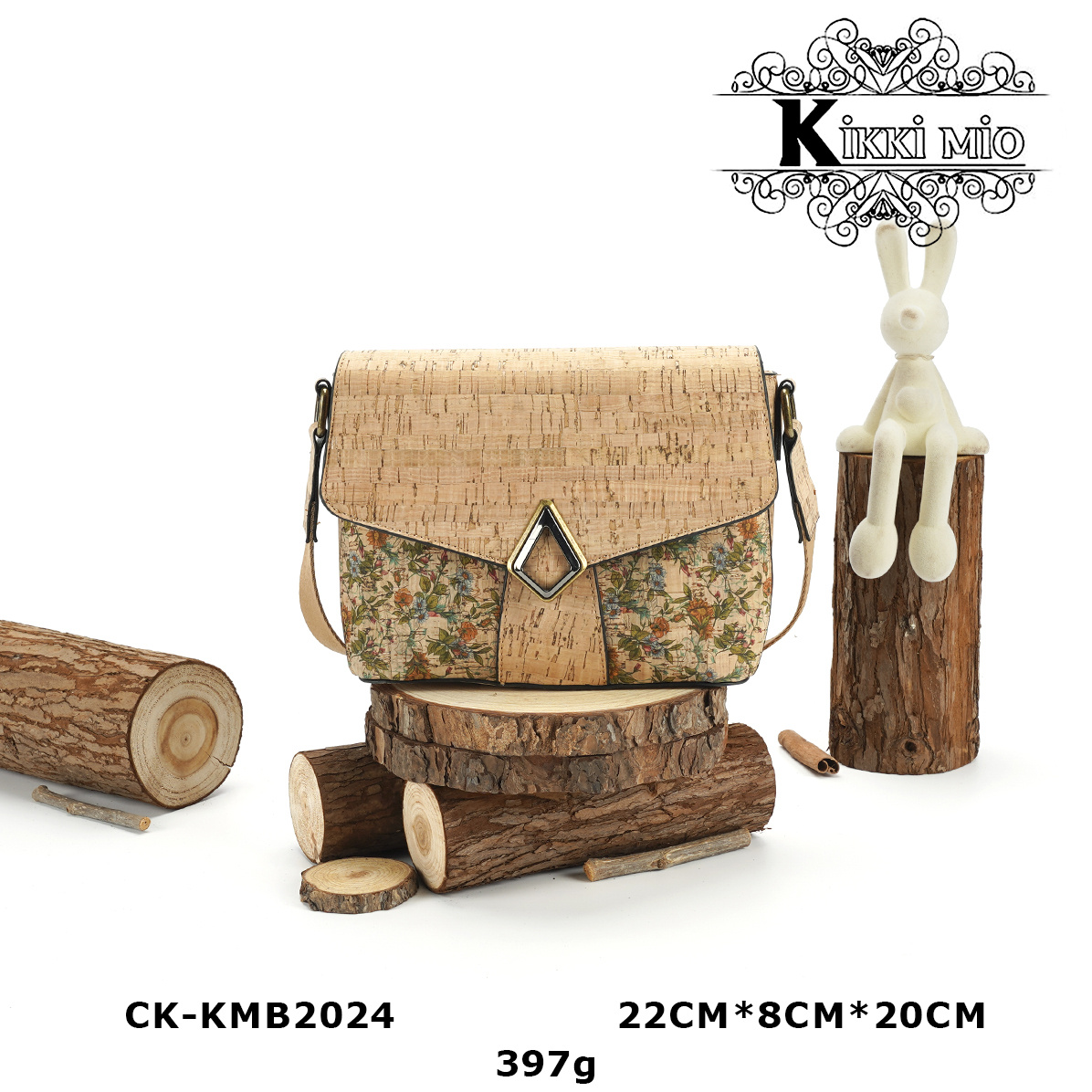 Wholesaler KIKKI MIO - WOMEN'S ORIGINAL NATURAL CORK HANDBAG