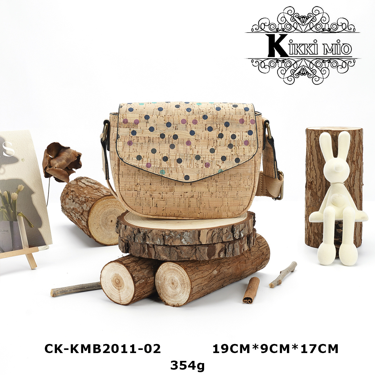 Mayorista KIKKI MIO - BOLSO DE MUJER DE CORCHO NATURAL ORIGINAL