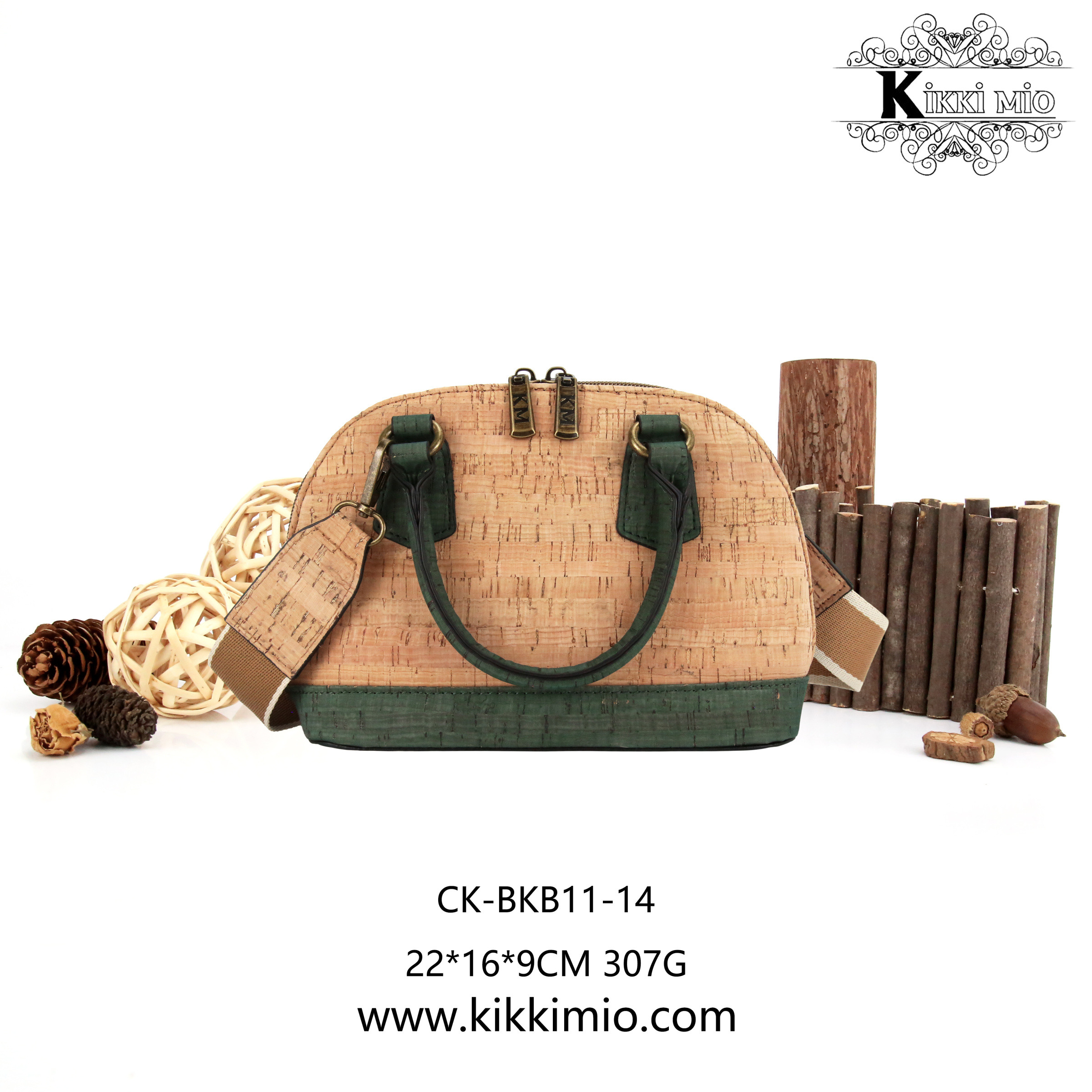 Wholesaler KIKKI MIO - WOMEN'S HANDBAG IN NATURAL CORK