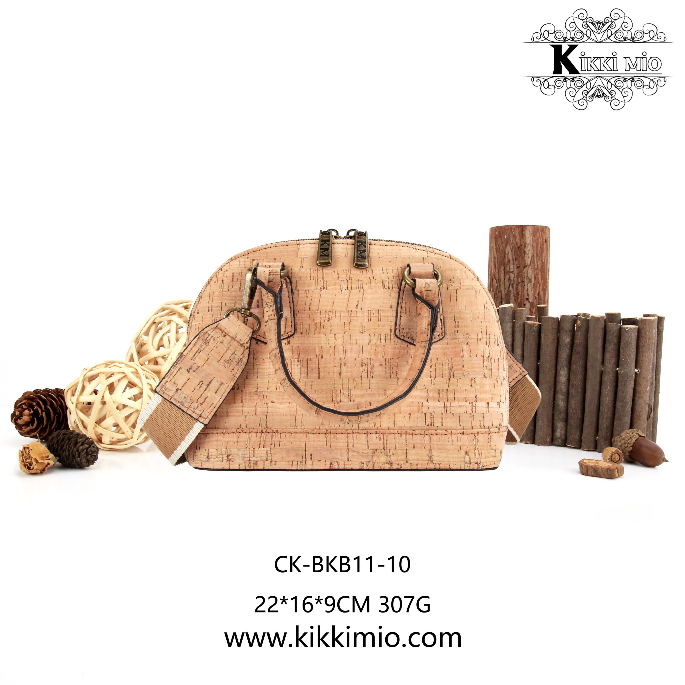 Wholesaler KIKKI MIO - WOMEN'S HANDBAG IN NATURAL CORK
