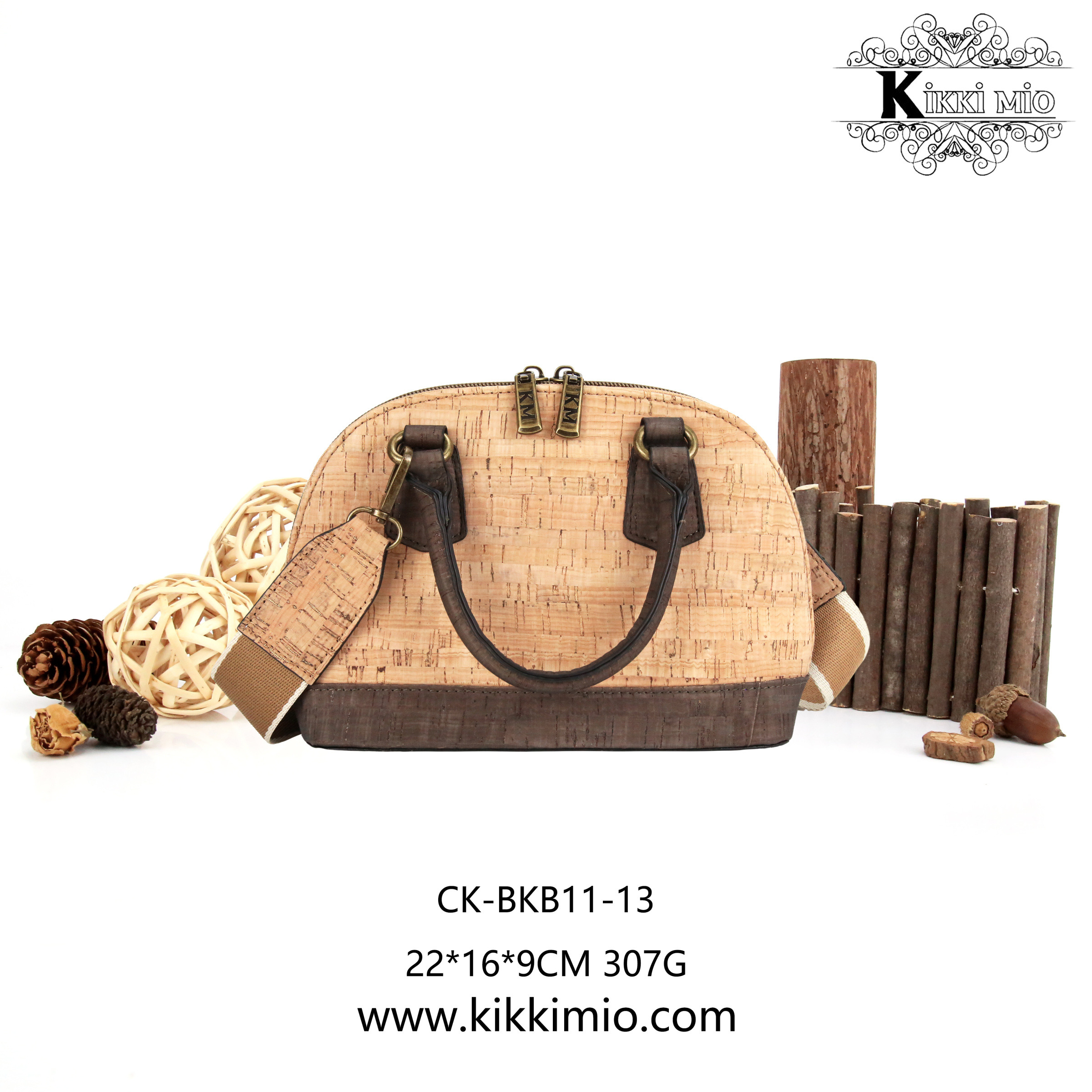 Wholesaler KIKKI MIO - WOMEN'S HANDBAG IN NATURAL CORK