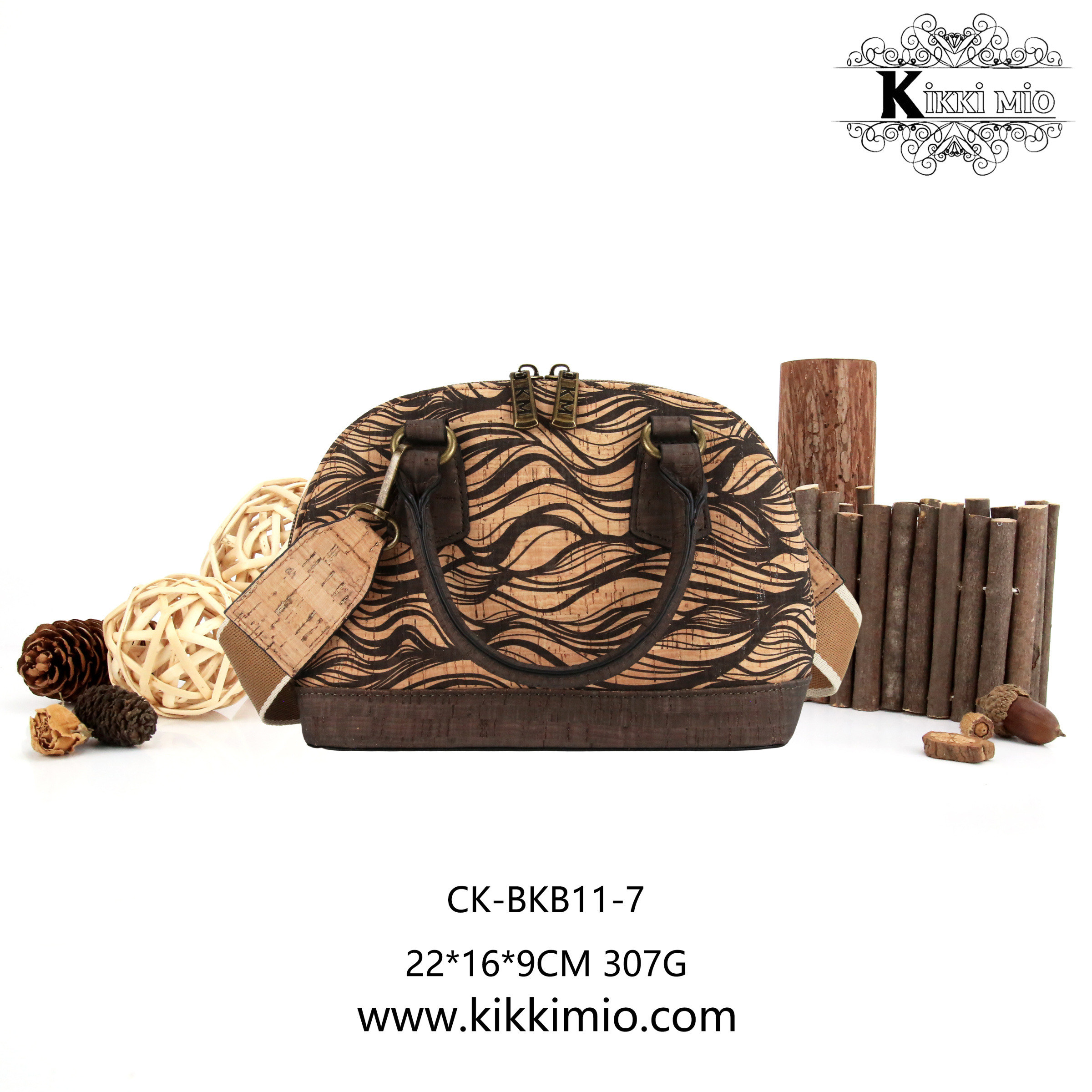 Wholesaler KIKKI MIO - WOMEN'S HANDBAG IN NATURAL CORK