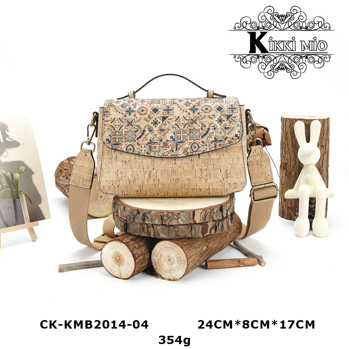 Mayorista KIKKI MIO - BOLSO DE MUJER DE CORCHO NATURAL ORIGINAL