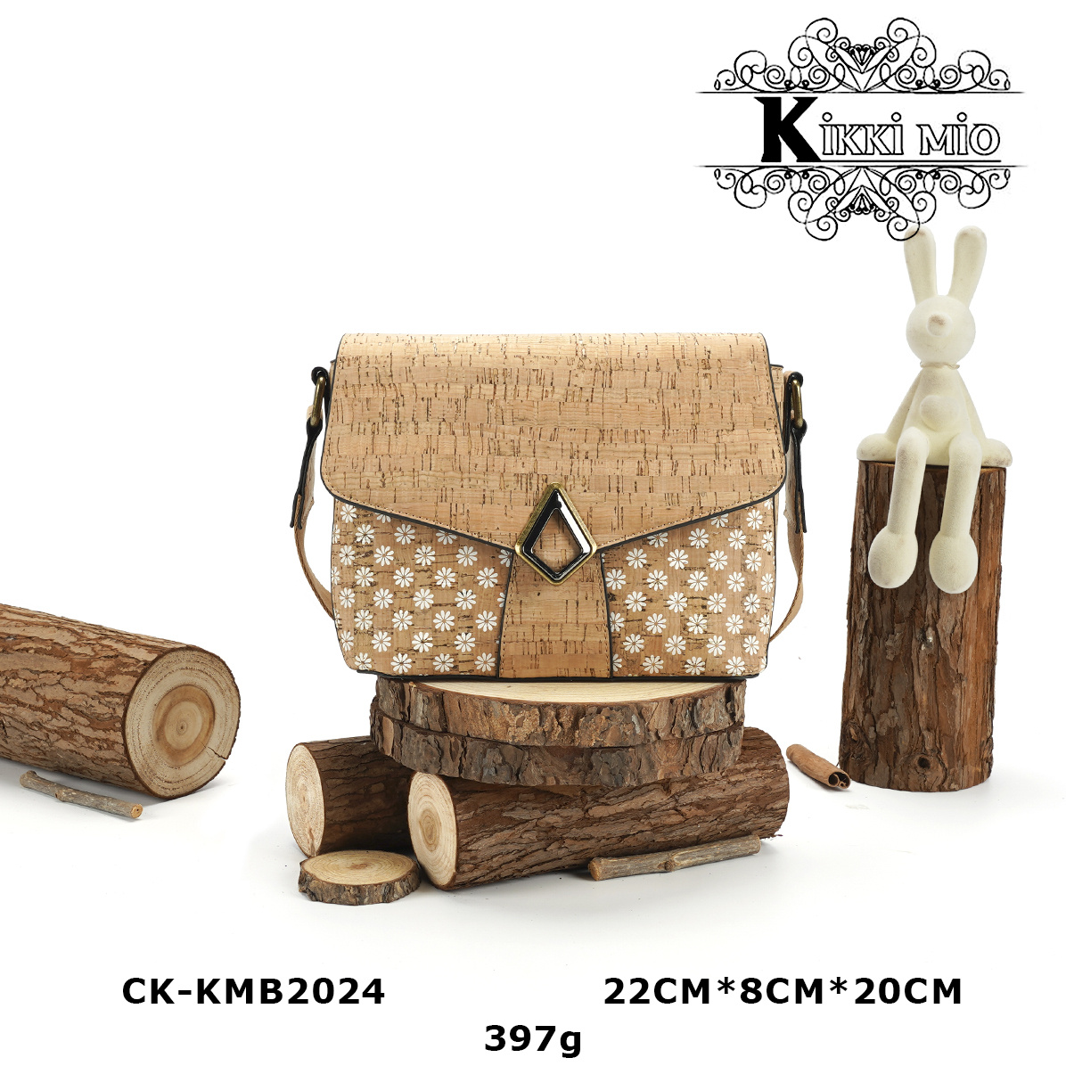 Wholesaler KIKKI MIO - ORIGINAL NATURAL CORK WOMEN'S HANDBAG