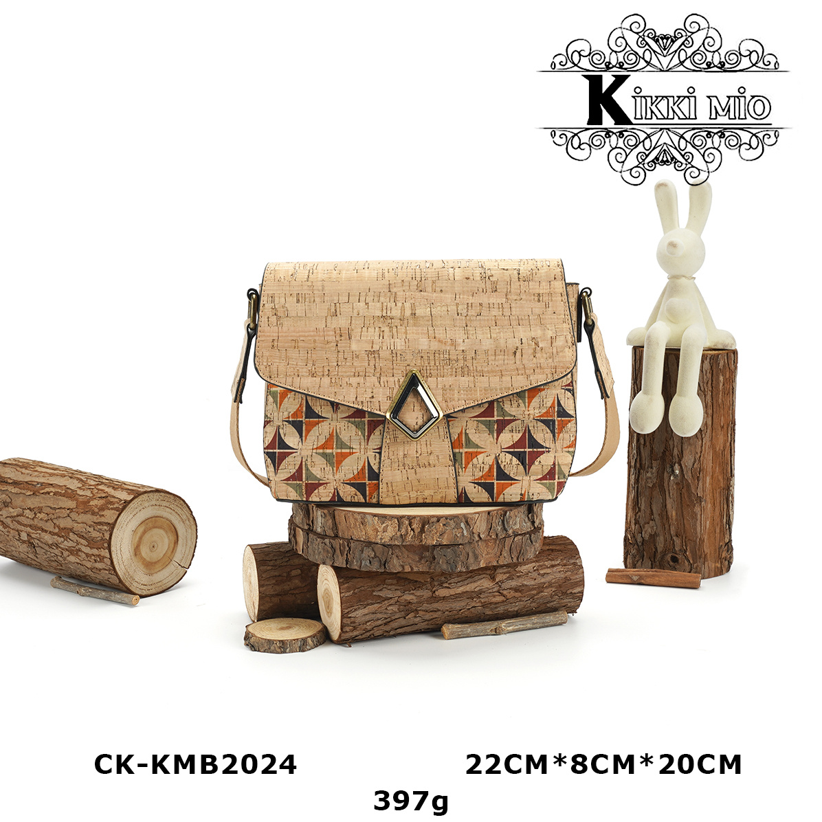 Wholesaler KIKKI MIO - ORIGINAL NATURAL CORK WOMEN'S HANDBAG