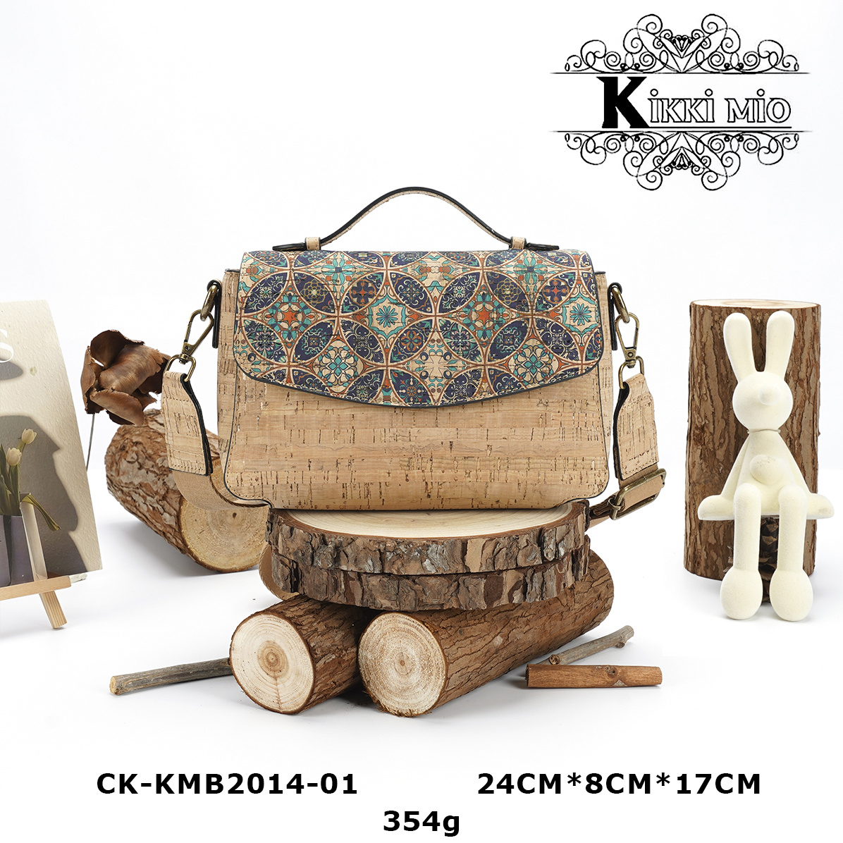 Mayorista KIKKI MIO - BOLSO DE MUJER EN CORCHO NATURAL ORIGINAL