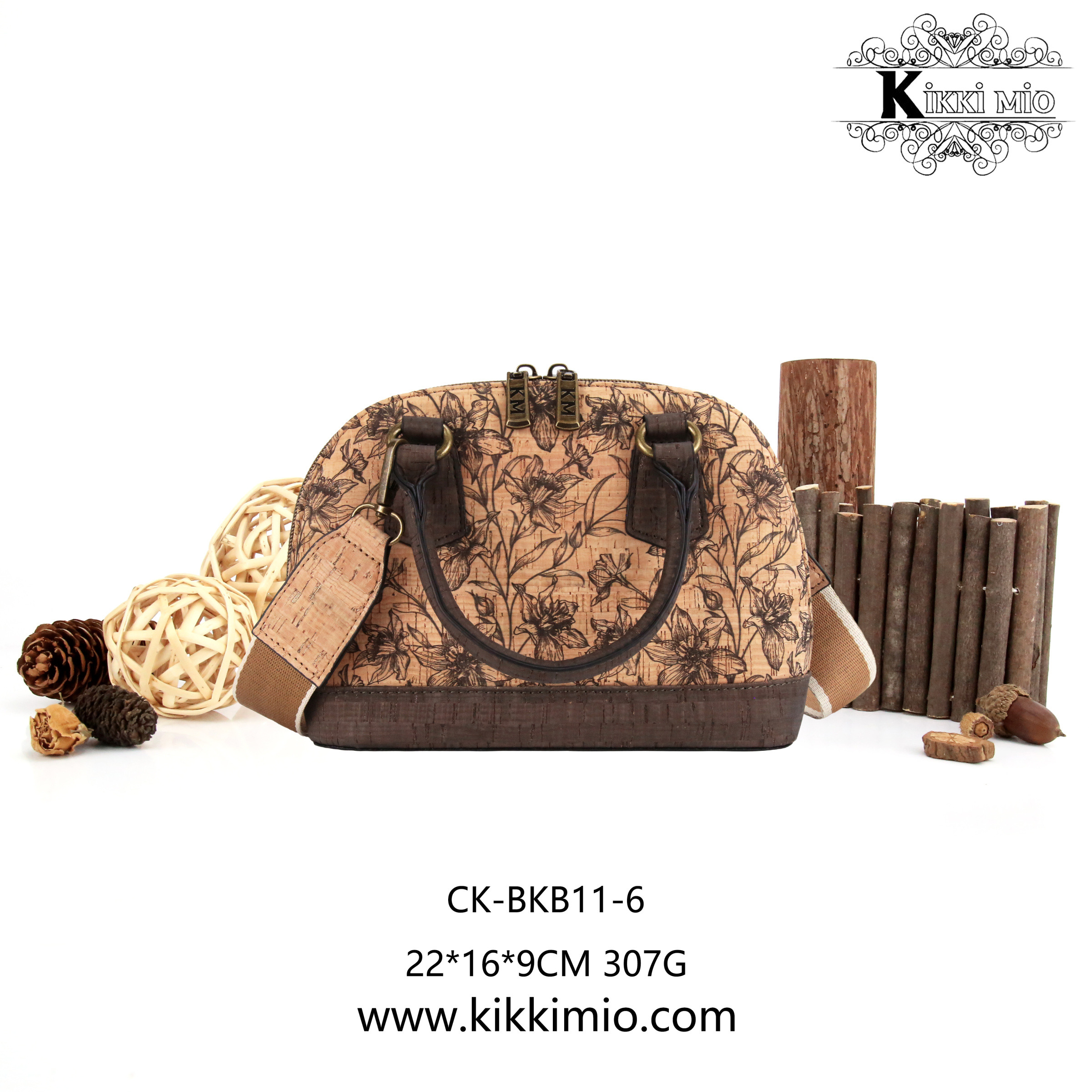 Wholesaler KIKKI MIO - WOMEN'S HANDBAG IN NATURAL CORK