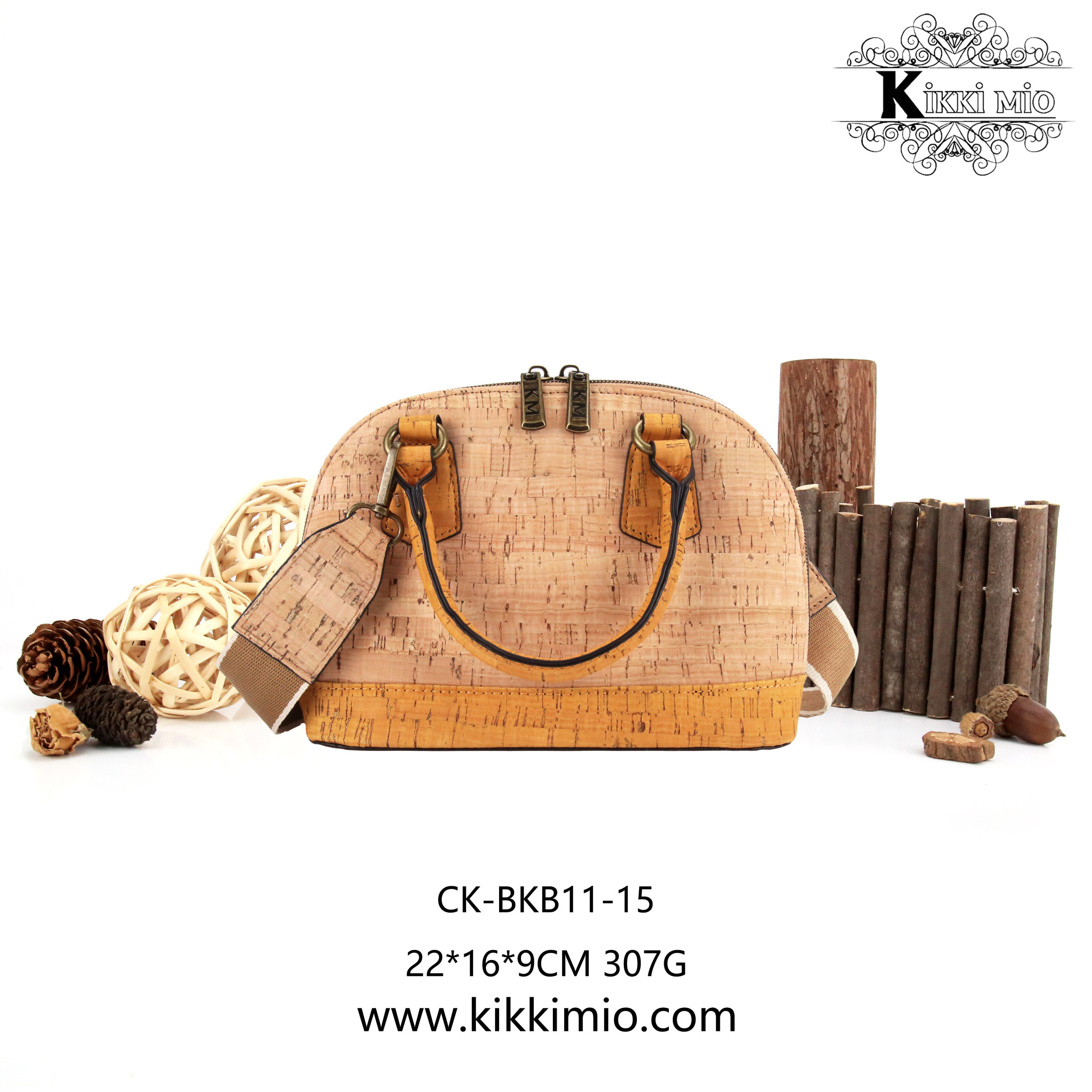 Wholesaler KIKKI MIO - WOMEN'S HANDBAG IN NATURAL CORK