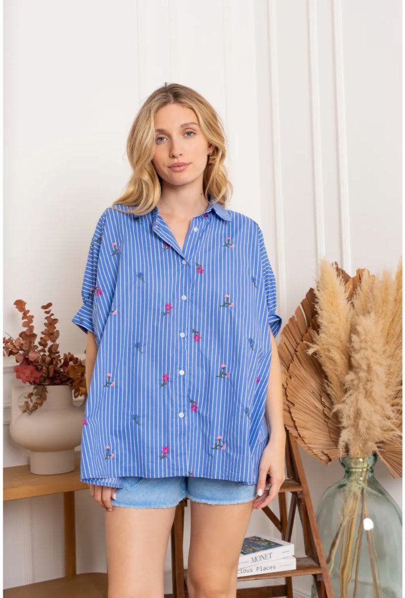 Light pure cotton shirt, perfect for summer. Made in China for the Spring/Summer 2025 collection.