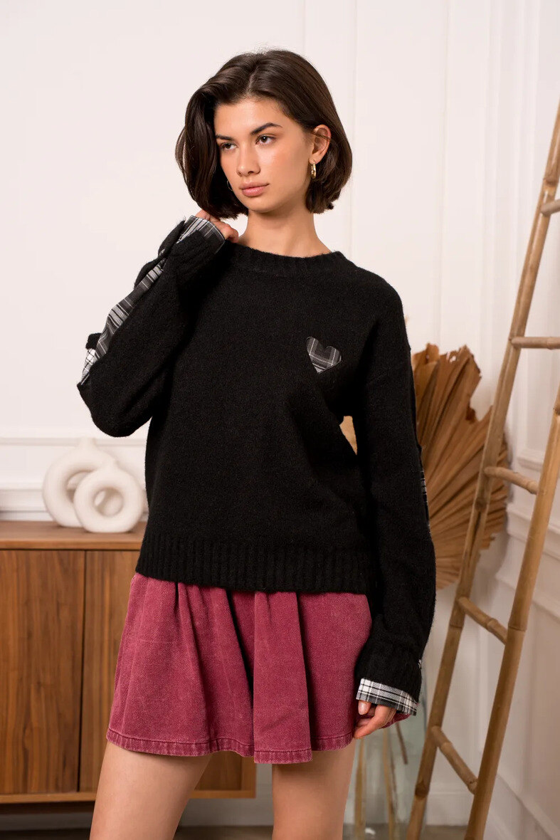 Pull féminin léger, idéal pour le printemps, en viscose et laine, importé de Chine.