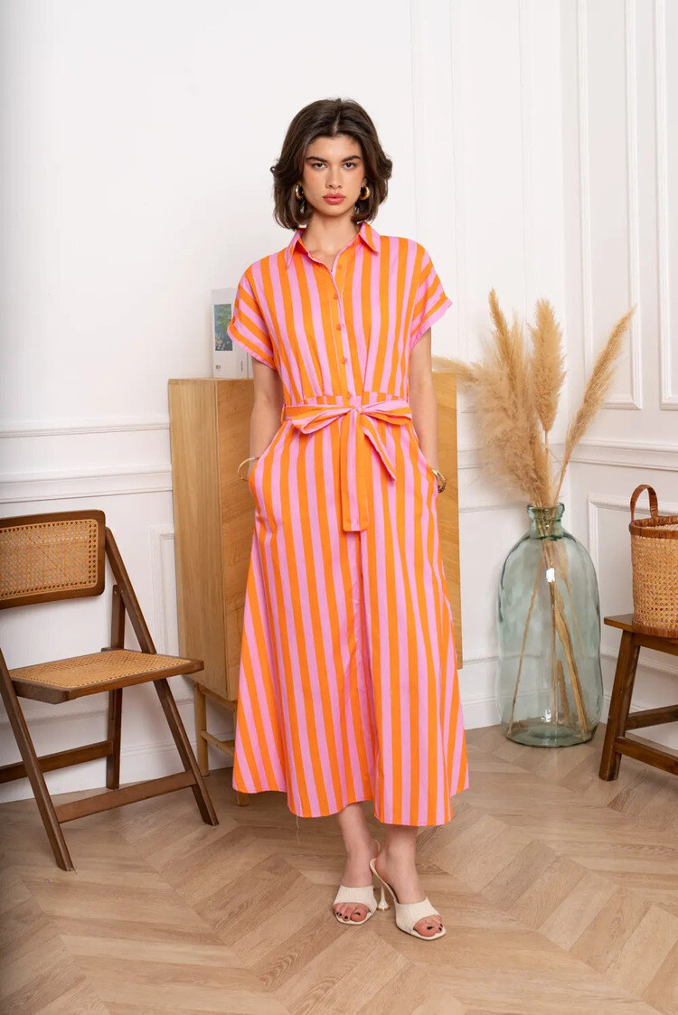 Grossiste Kilky - ROBES LONG RAYURE