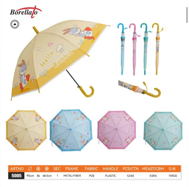 Wholesaler BORELLATO - CHILDREN'S UMBRELLA SOLD IN PACK OF 12 MIXED COLORS