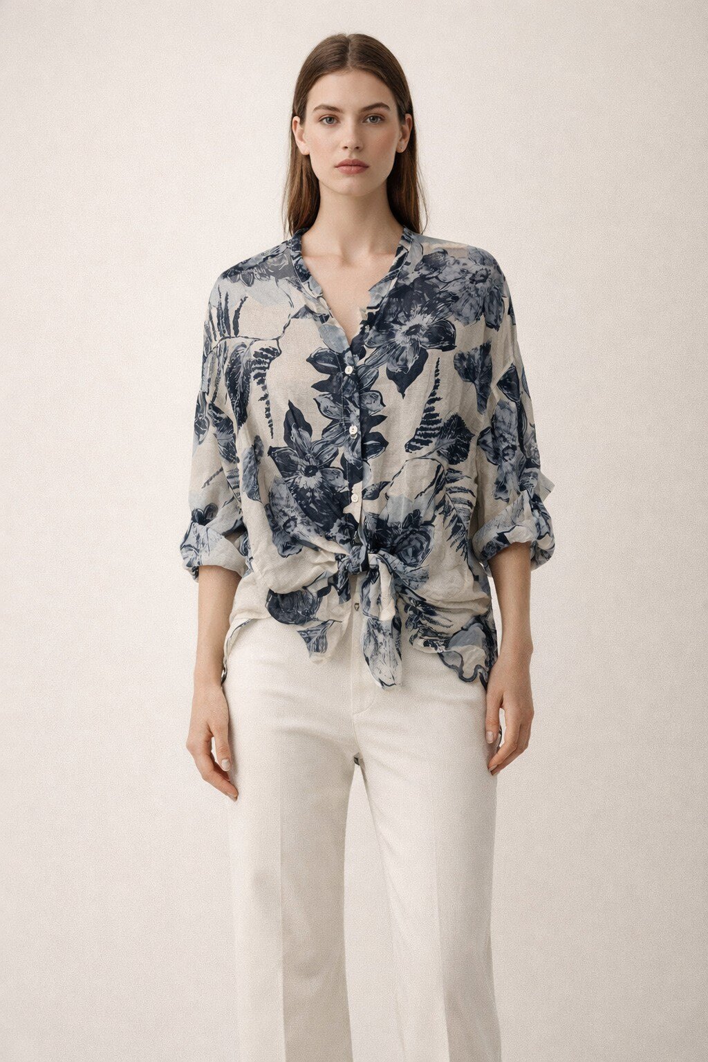 Grossiste KIS₂ - CHEMISE EN MÉLANGE DE SOIE LÉGÈRE ET CONFORTABLE, PARFAITE POUR LE PRINTEMPS ET L'ÉTÉ, AVEC DE NOMBREUX MOTIFS, TAILLE UNIQUE