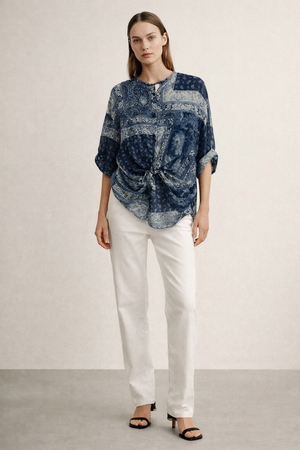 Mayorista KIS₂ - CAMISA DE MEZCLA DE SEDA LIGERA Y CÓMODA, PERFECTA PARA PRIMAVERA Y VERANO CON MUCHOS DISEÑOS, TALLA ÚNICA