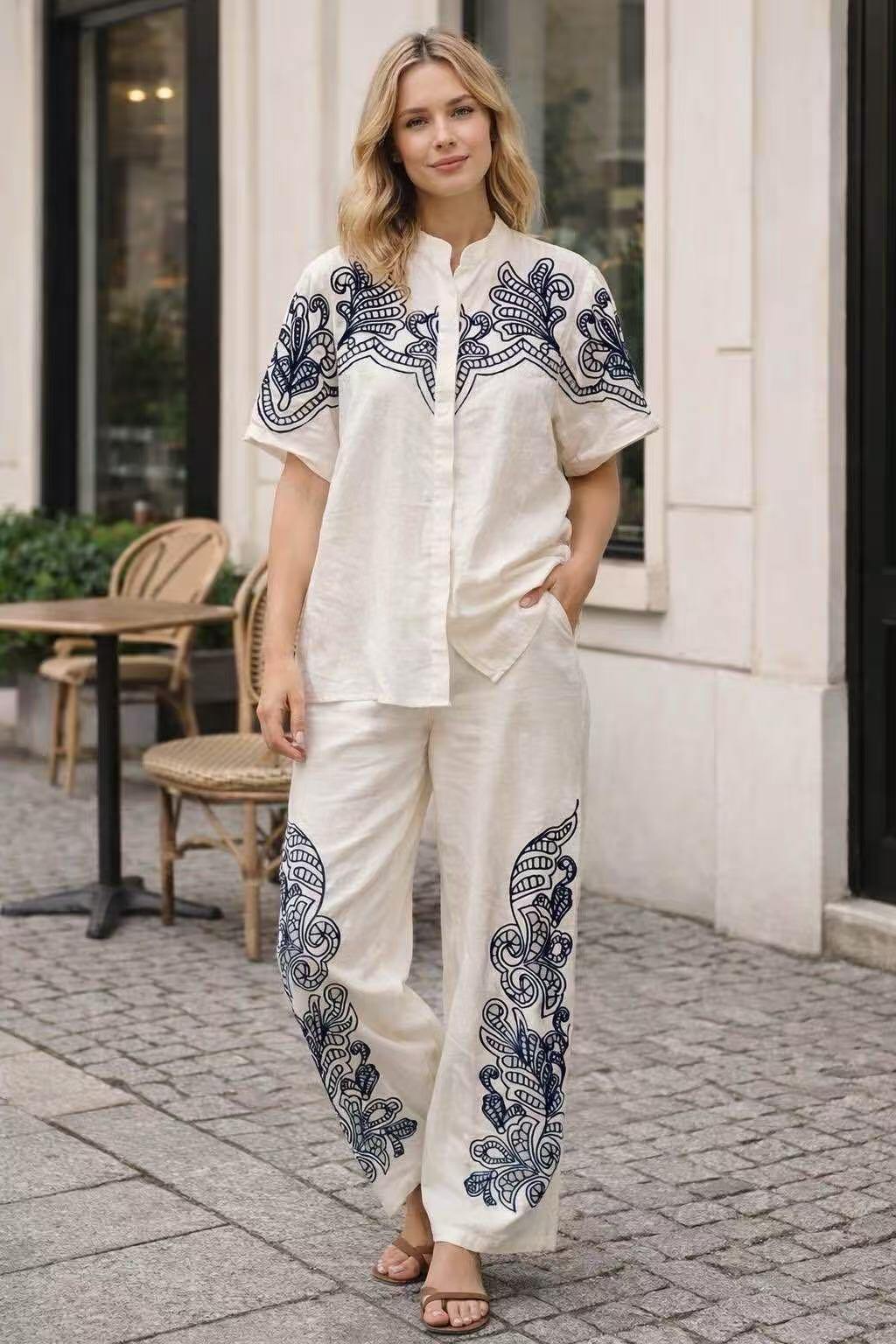 Mayorista KIS₂ - CAMISA VINTAGE ÚNICA DE MANGA CORTA CON BOTONES FRONTALES TALLA ÚNICA