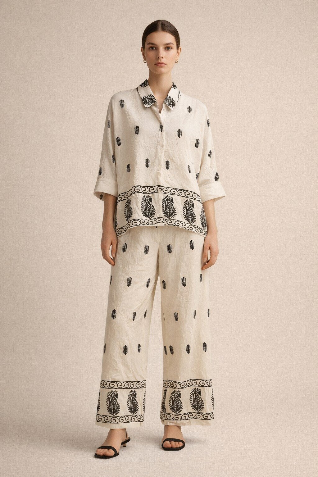 Wholesaler KIS₂ - LIGHTWEIGHT SHIRT AND PANTS SET WITH PRINT, LOOSE AND COMFORTABLE FIT, ONE SIZE