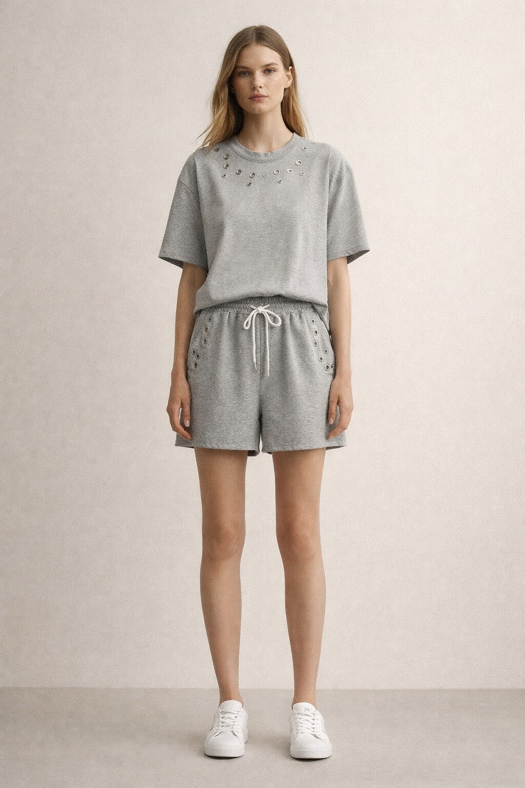 Mayorista KIS₂ - CONJUNTO DE CAMISETA Y PANTALÓN CORTO SENCILLO COLOR LISO TALLA ÚNICA