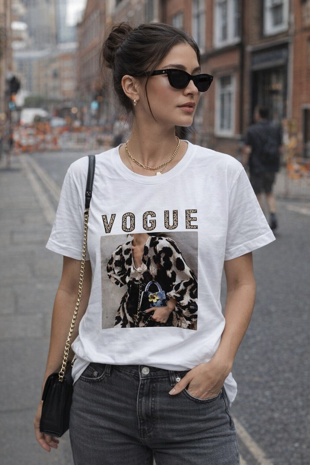 Grossista KIS₂ - TSHIRT OVERSIZE COMODA MANICA CORTA GIROCOLLO CON STAMPA TAGLIA UNICA