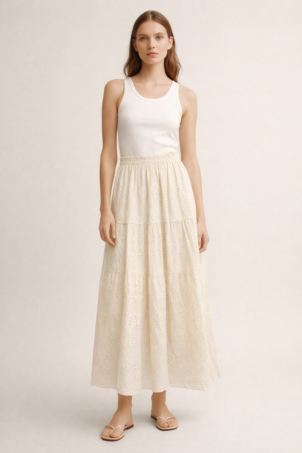 Wholesaler KIS₂ - LONG SANGALLO SKIRT WITH COMFORTABLE ELASTIC ONE SIZE