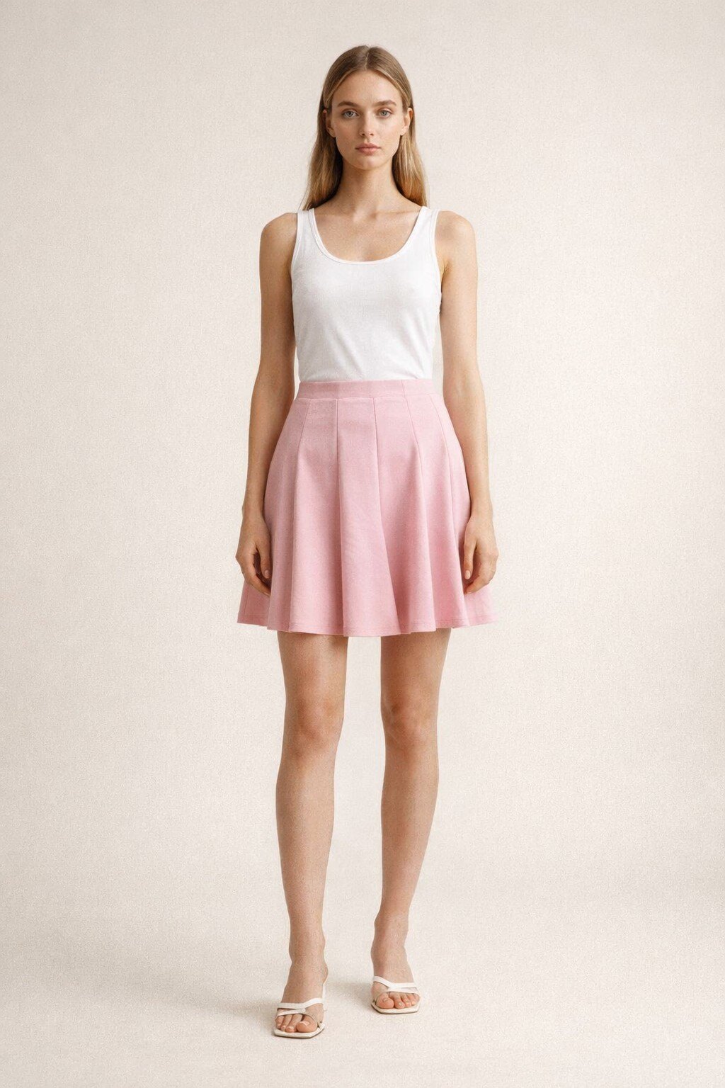 Wholesaler KIS₂ - SOLID COLOR PLEATED MINI SKIRT ONE SIZE
