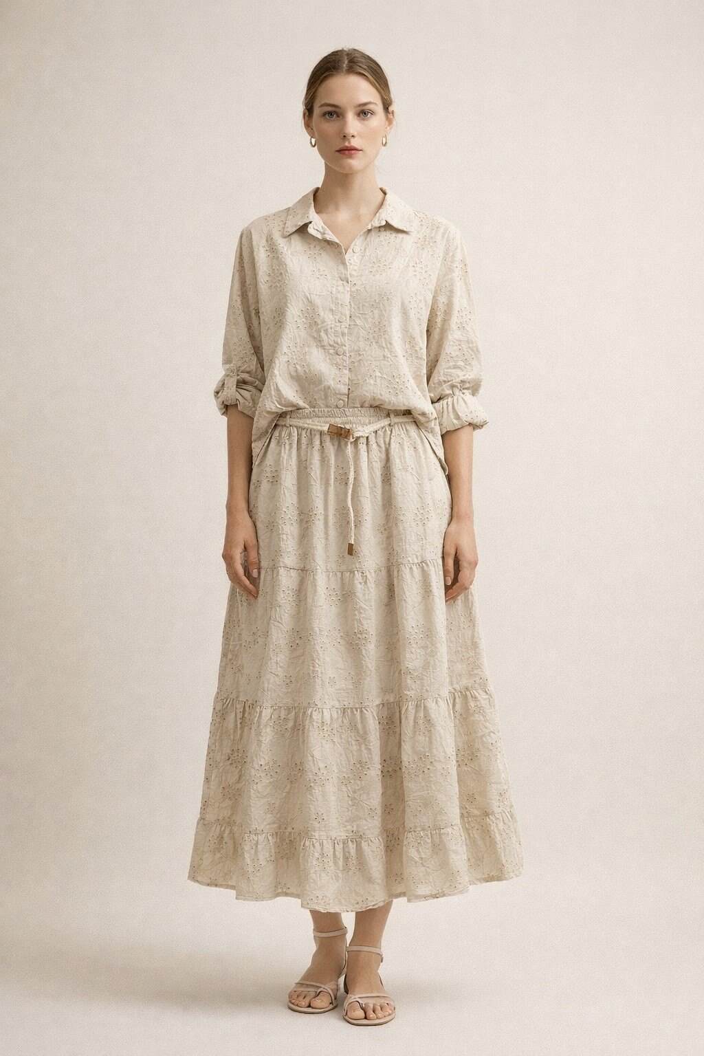 Wholesaler KIS₂ - LONG CASUAL SKIRT ELASTIC COMFORTABLE SOLID COLOR ONE SIZE