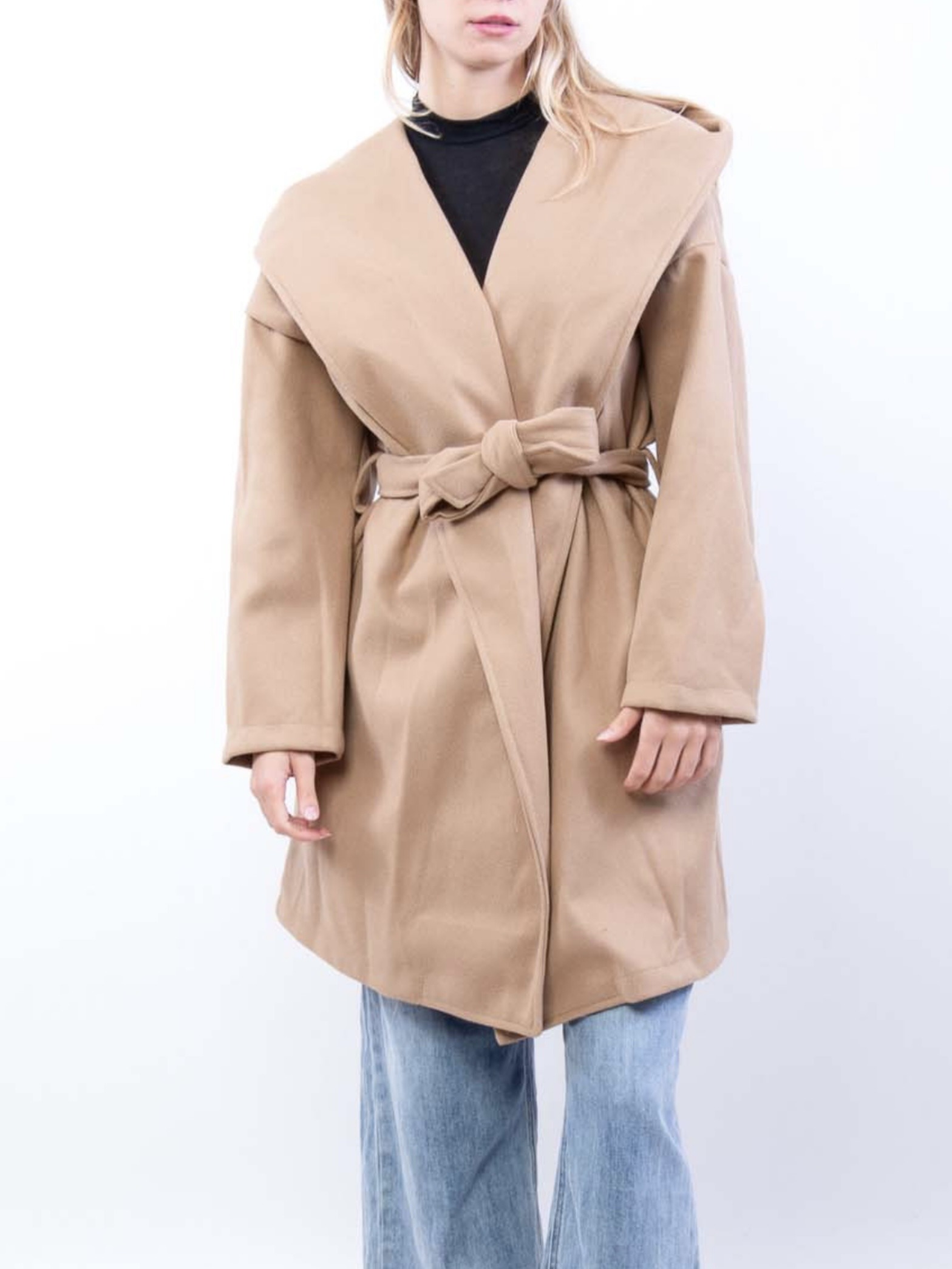 Manteau Femme Noir Softshell Taille 14 - Marque David Barry - Avec Capuche Amovible - Occasion Très Bon État